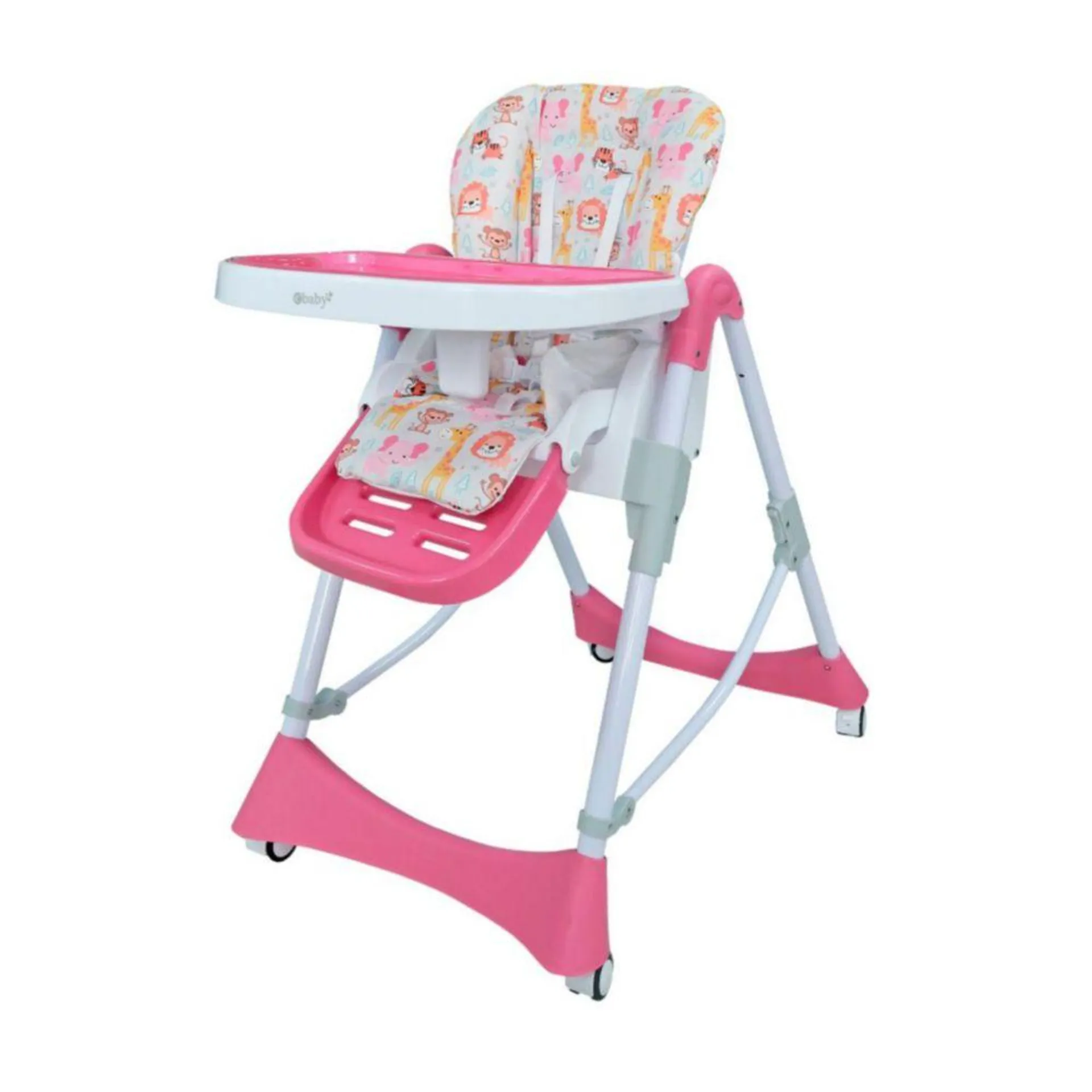 Silla De Comer Para Bebe Regulable Para Bebe Lori Rosa Hojas