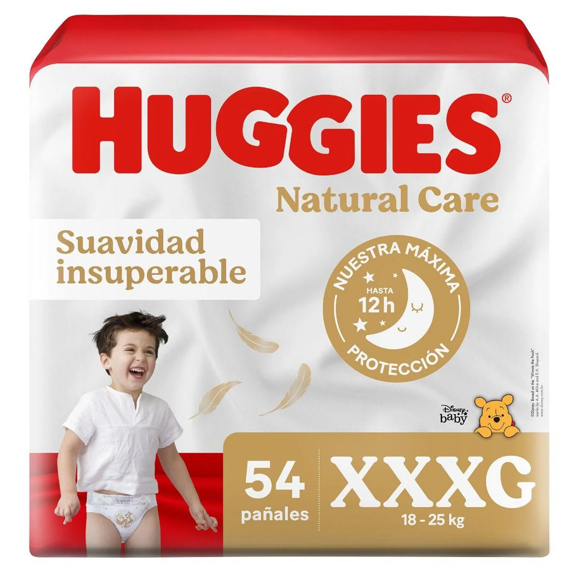 Pañales Huggies Natural Care Bigpack Talla XXXG - Bolsa 54 UN