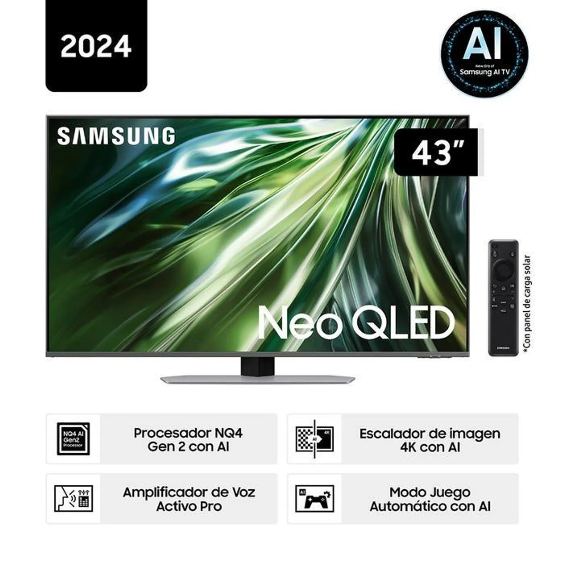 TV Samsung 43'' Neo QLED 4K QN90D Tizen OS Smart TV (2024)