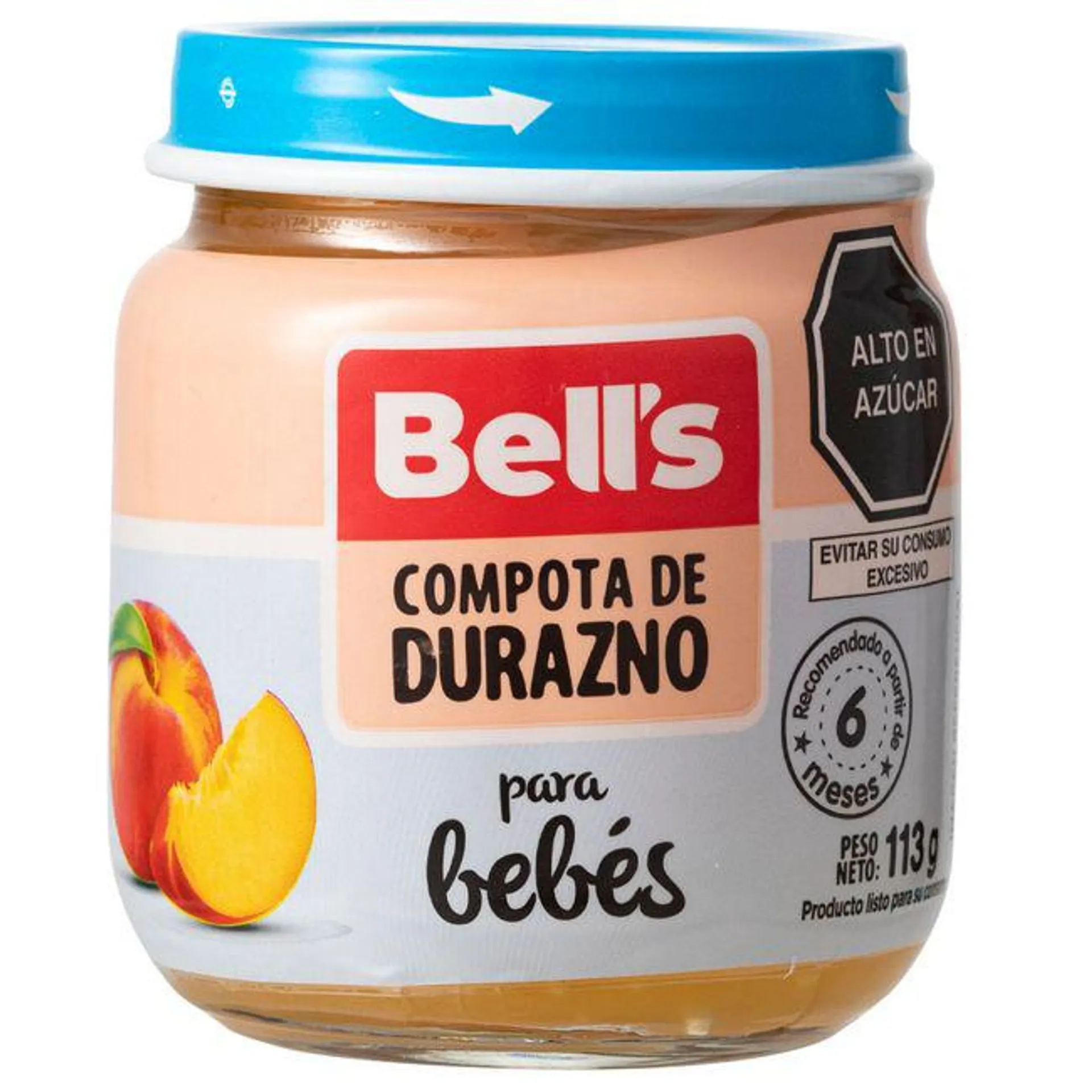 Compota de Fruta BELL'S Durazno Frasco 113g