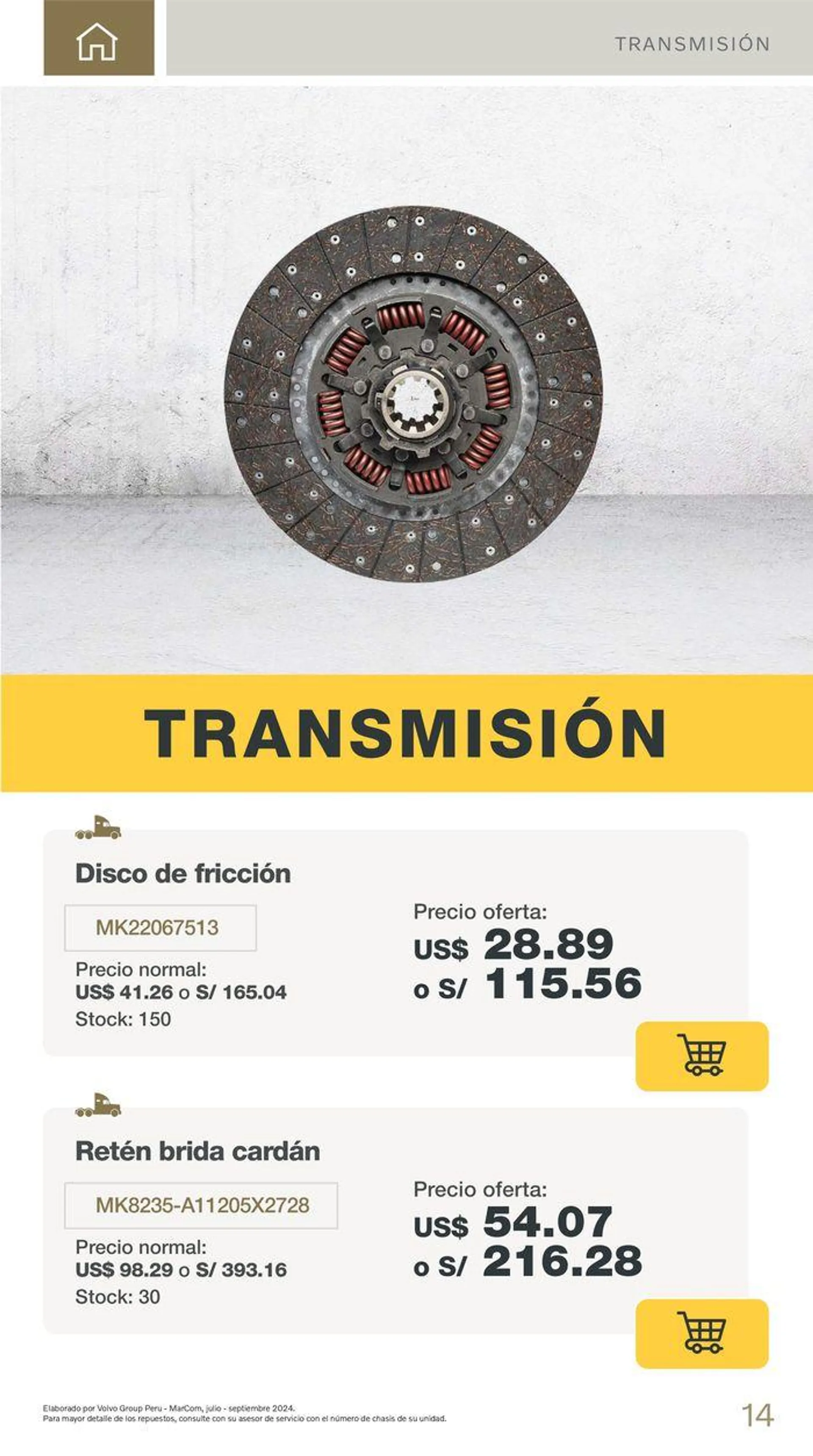 Catalogo de Promociones de repuestos, filtros y lubricantes  10 de julio al 30 de setiembre 2024 - Pag 17