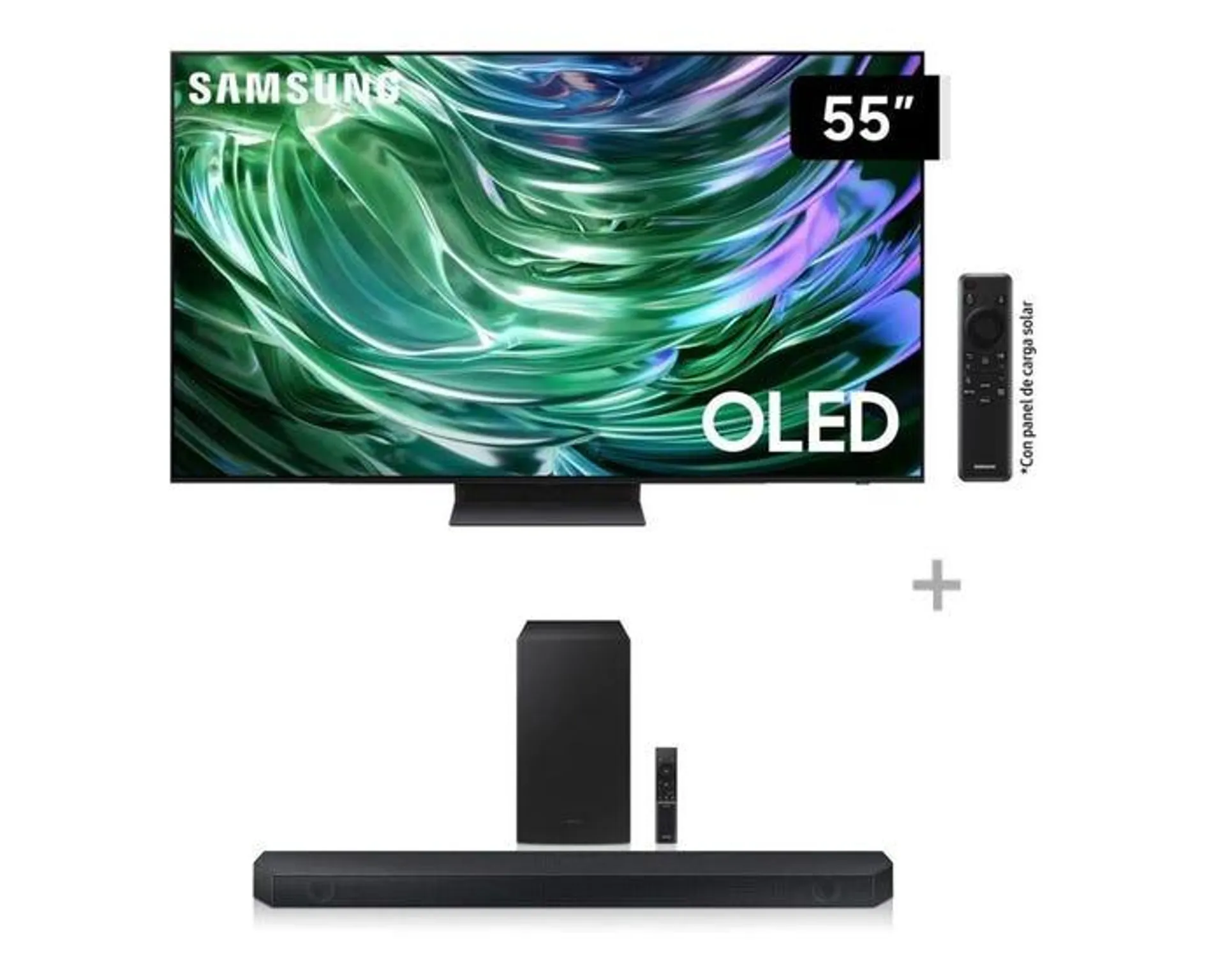 Televisor Samsung Smart TV 55" OLED 4K QN55S90DAGXPE + Soundbar Samsung Bluetooth 3.1.2 CH HW-Q600C/PE