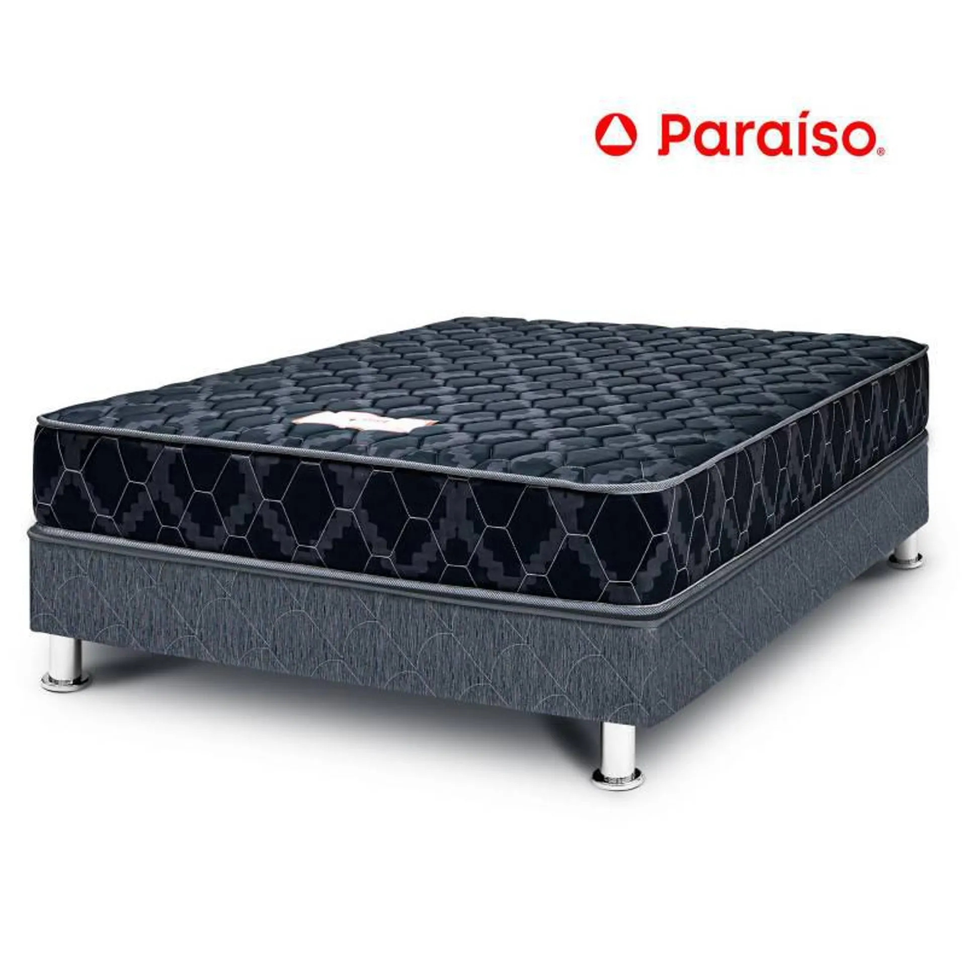 Cama Paraíso Cónsul Black 1.5 Plazas