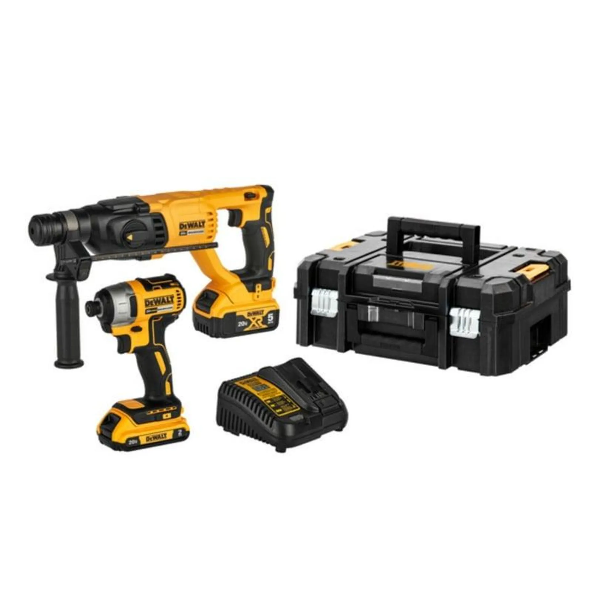 Rotomartillo Inalámbrico SDS Plus 20V BRUSHLESS + Atornillador de Impacto Inalámbrico 1/4" 20V BRUSHLESS DCK260D1P1T Dewalt