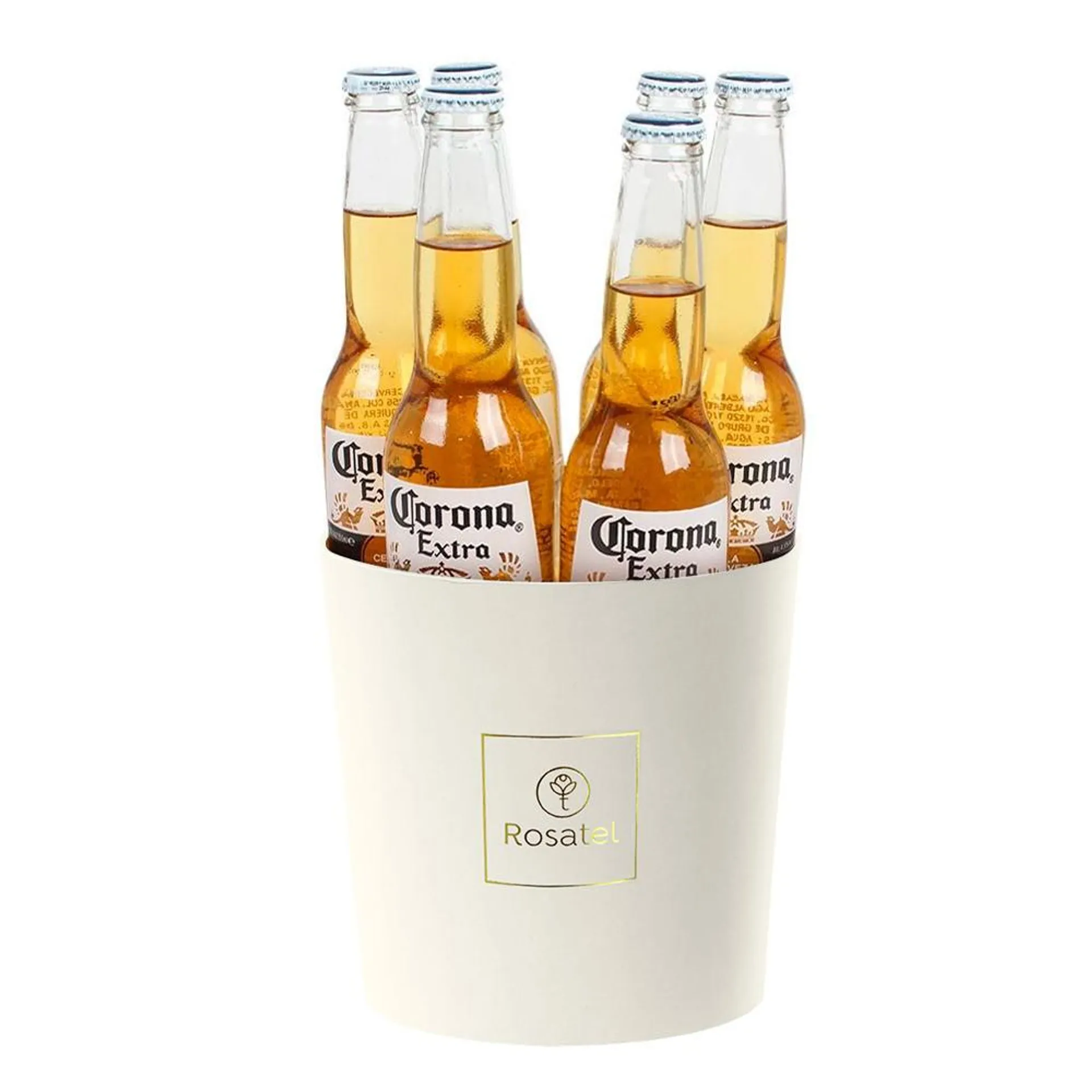 Sombrerera Crema Grande con Cervezas Corona