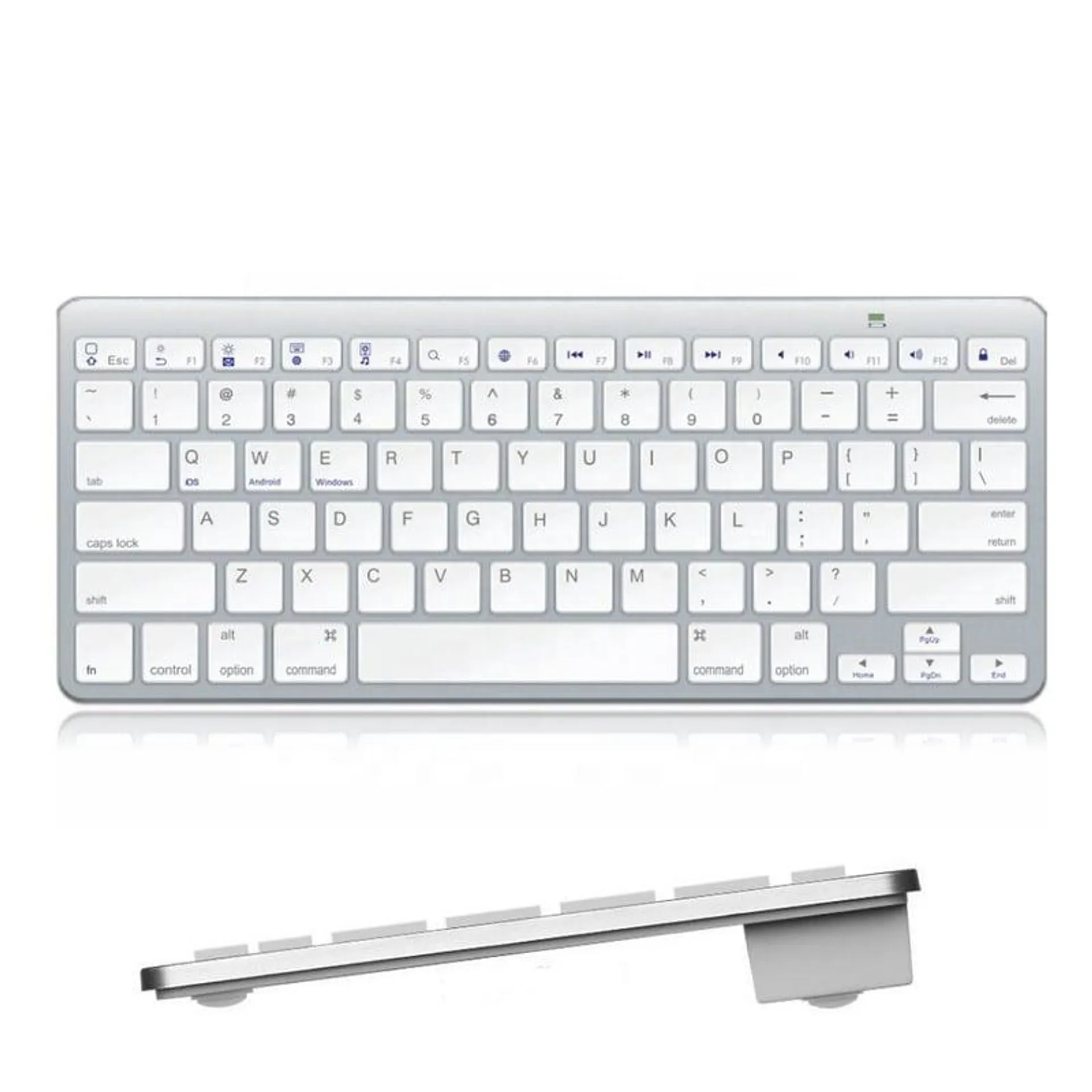 Teclado Bluetooth para Celular Laptop Tablet Computadora - Blanco