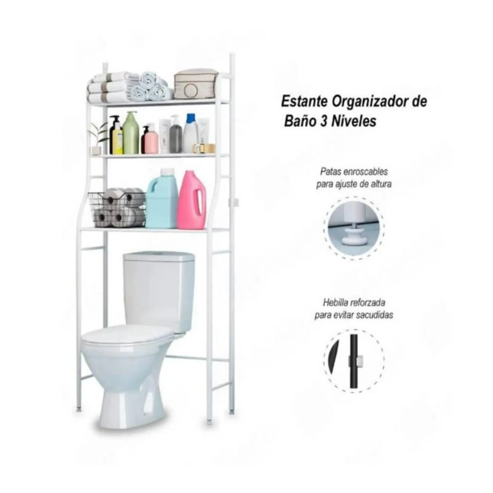 Organizador Estante para Baño 3 Niveles