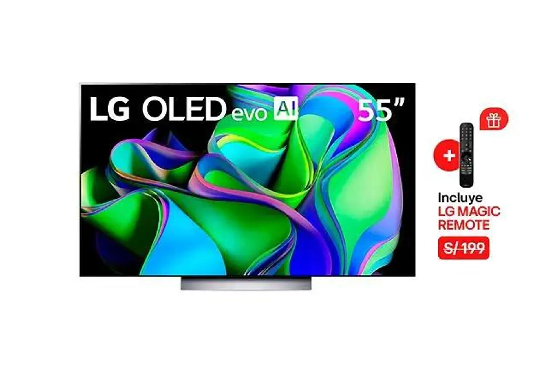 Televisor LG OLED evo 4K ThinQ AI Smart 55" OLED55C3PSA