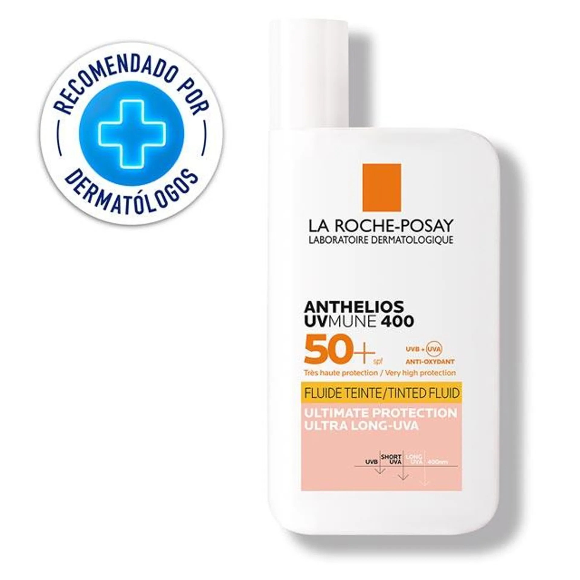 Protector Solar La Roche Posay Anthelios UVMune 400 Fluido con color FPS 50+