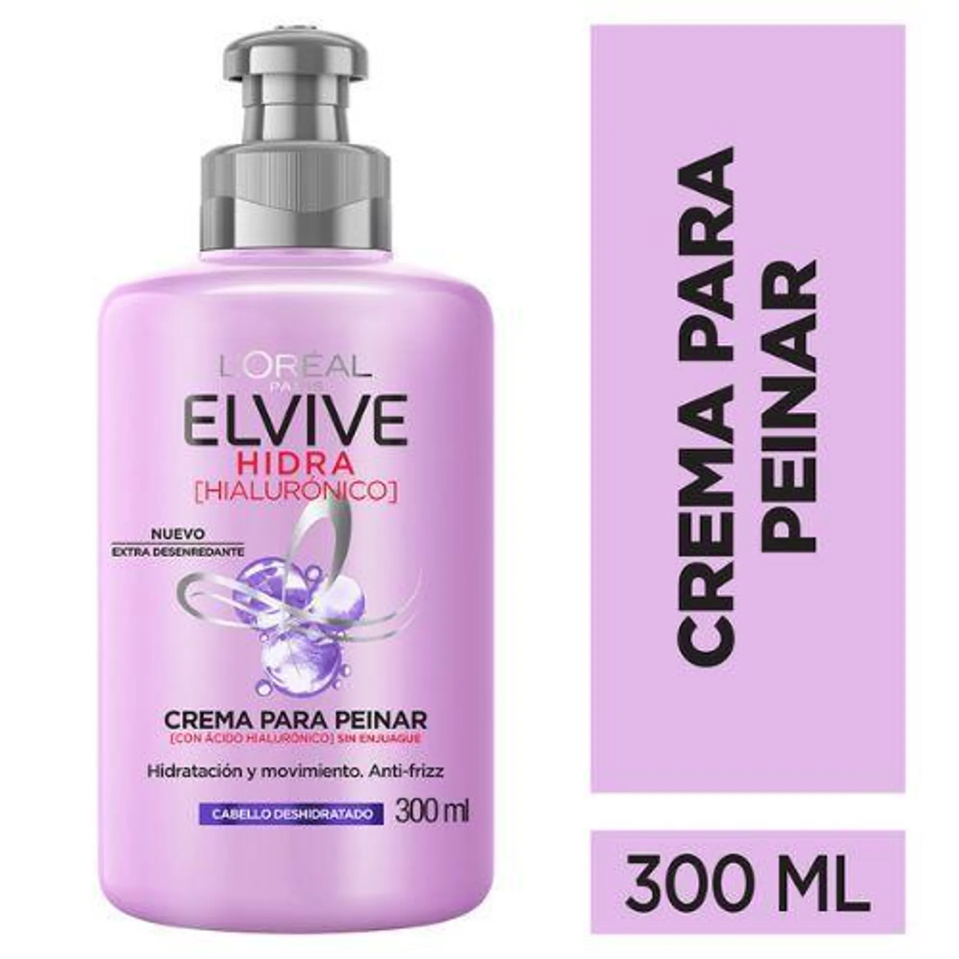 Crema Para Peinar Elvive Hidra Hialurónico - Frasco 300 Ml