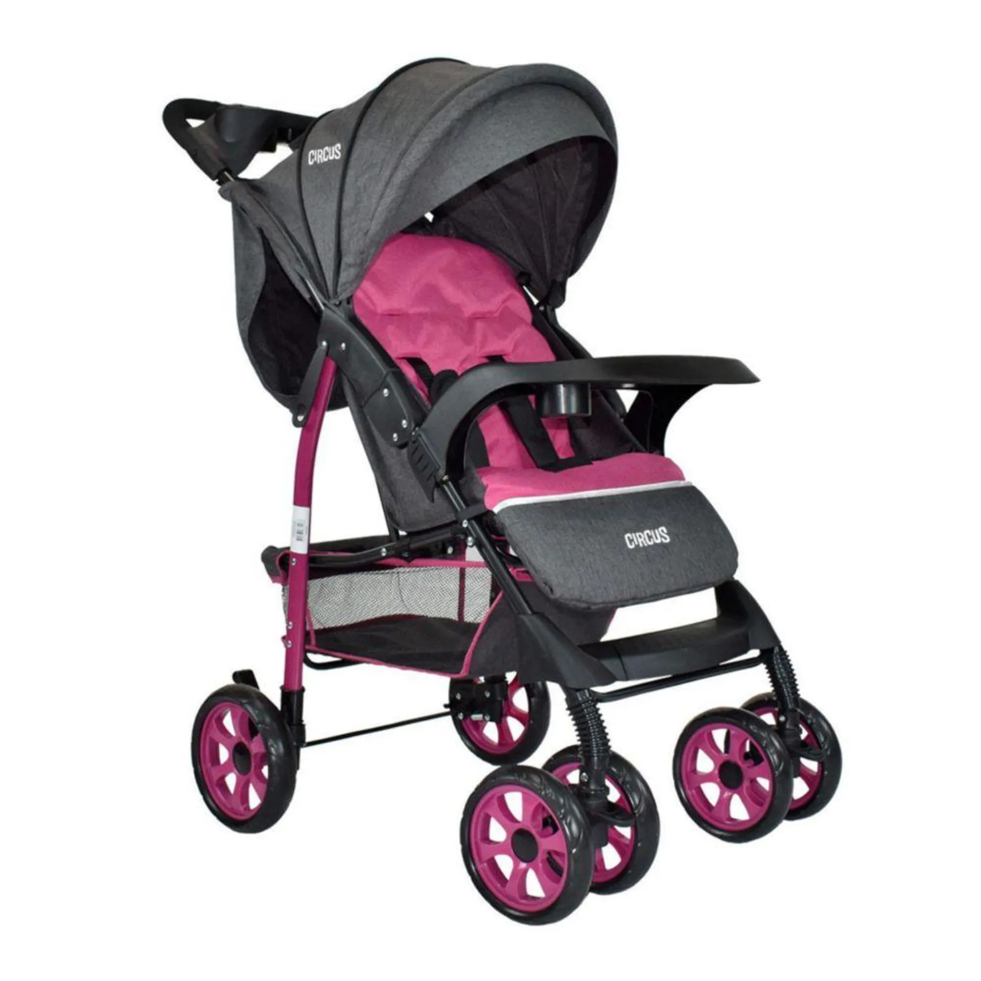 Coche Multiposiciones Para Bebe Circus Rosado