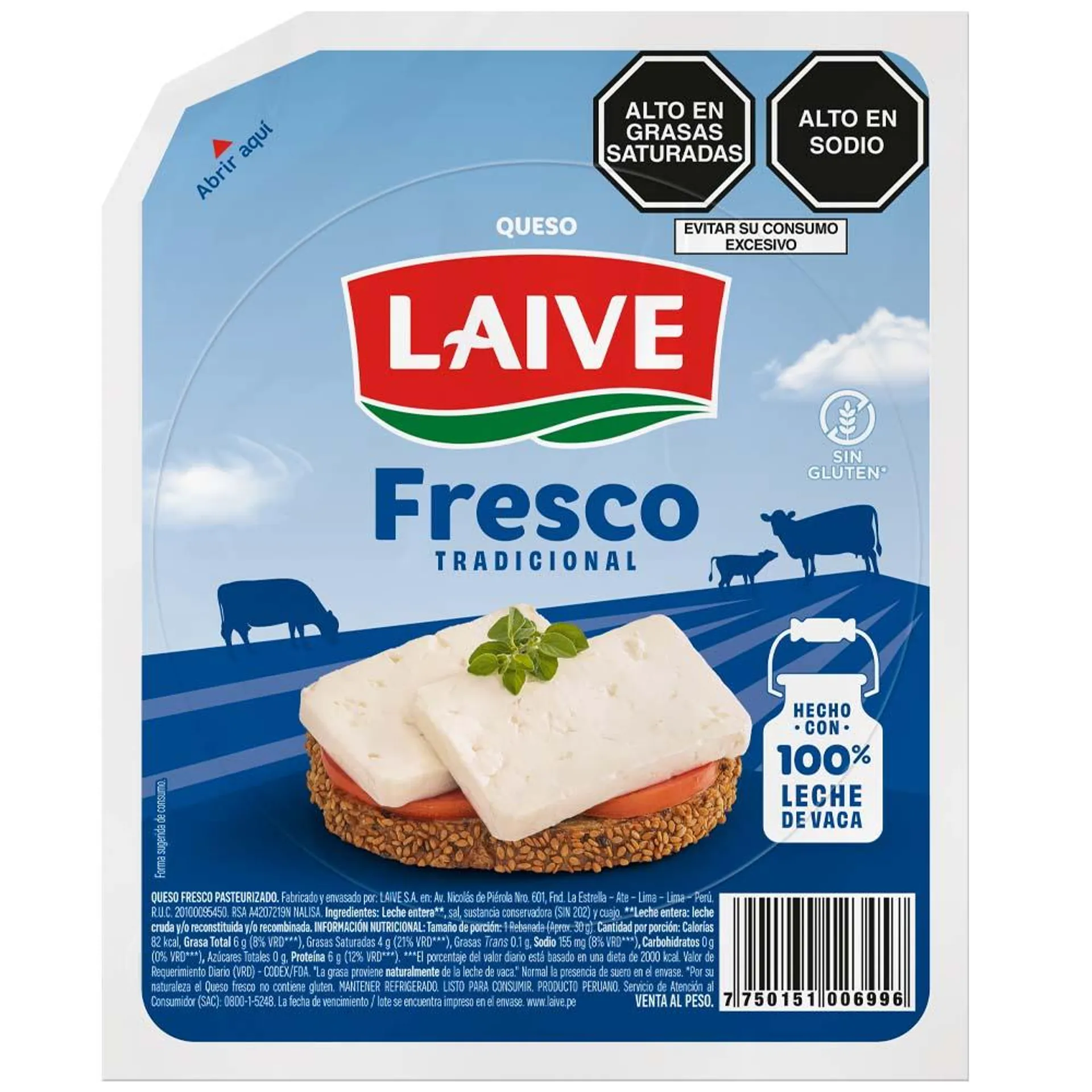 Queso Fresco LAIVE Paquete 300g