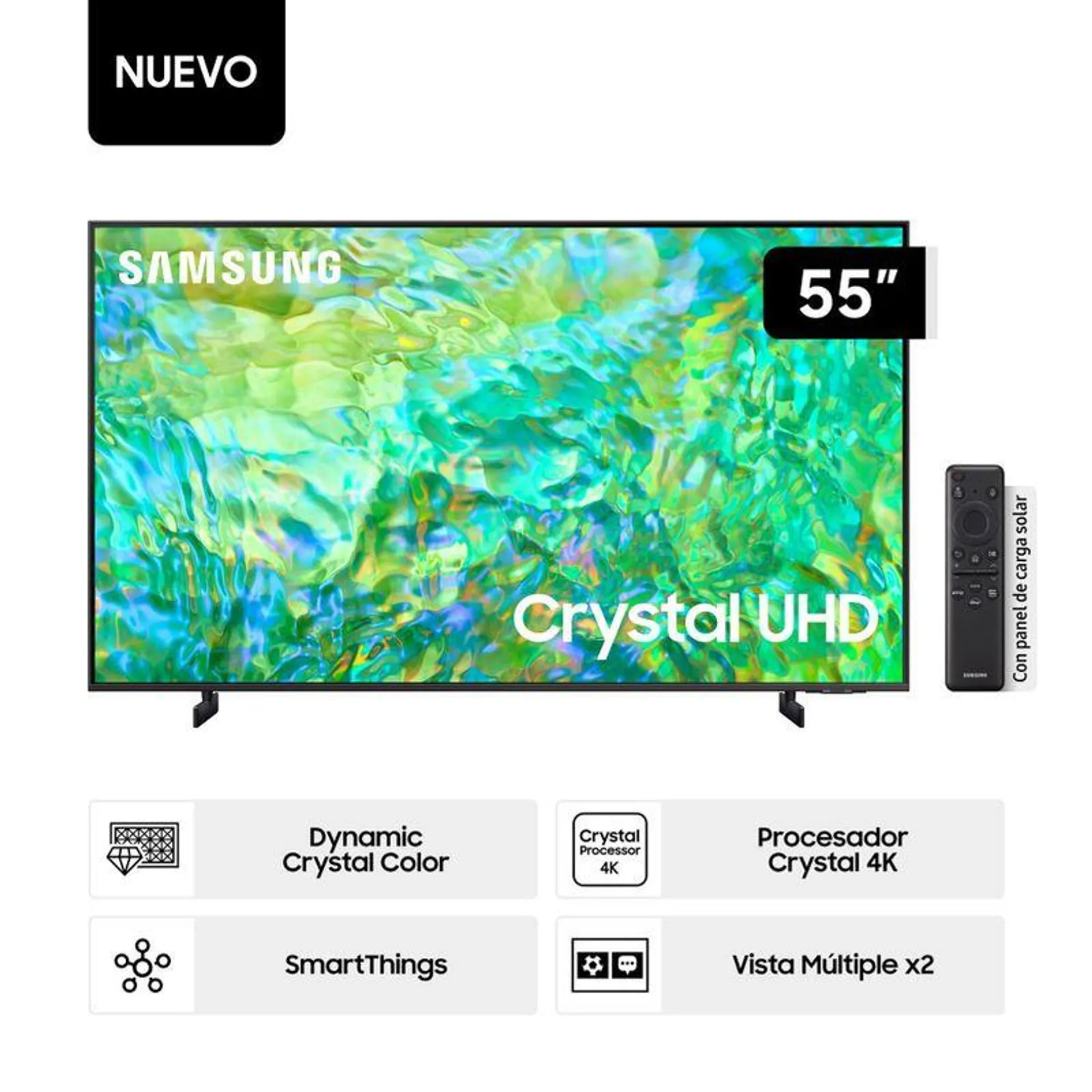 Televisor Samsung Smart TV 55" CRYSTAL UHD 4K UN55CU8000GXPE