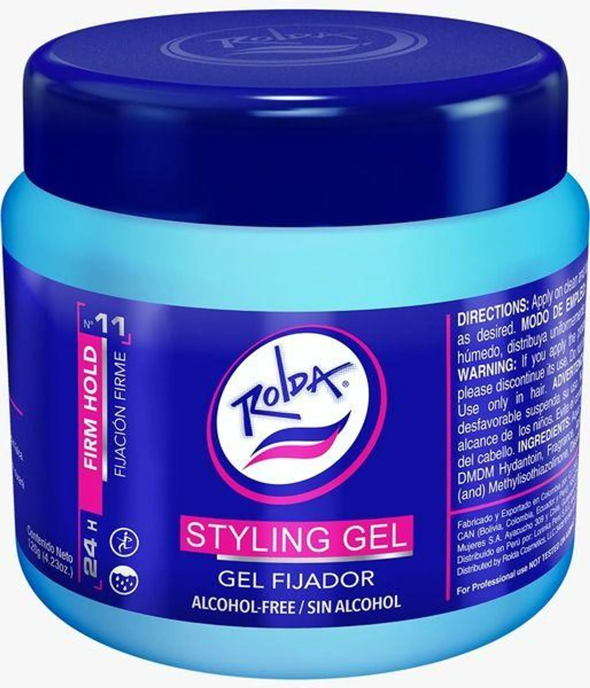 Rolda Gel Fijador Azul - Frasco 120 G