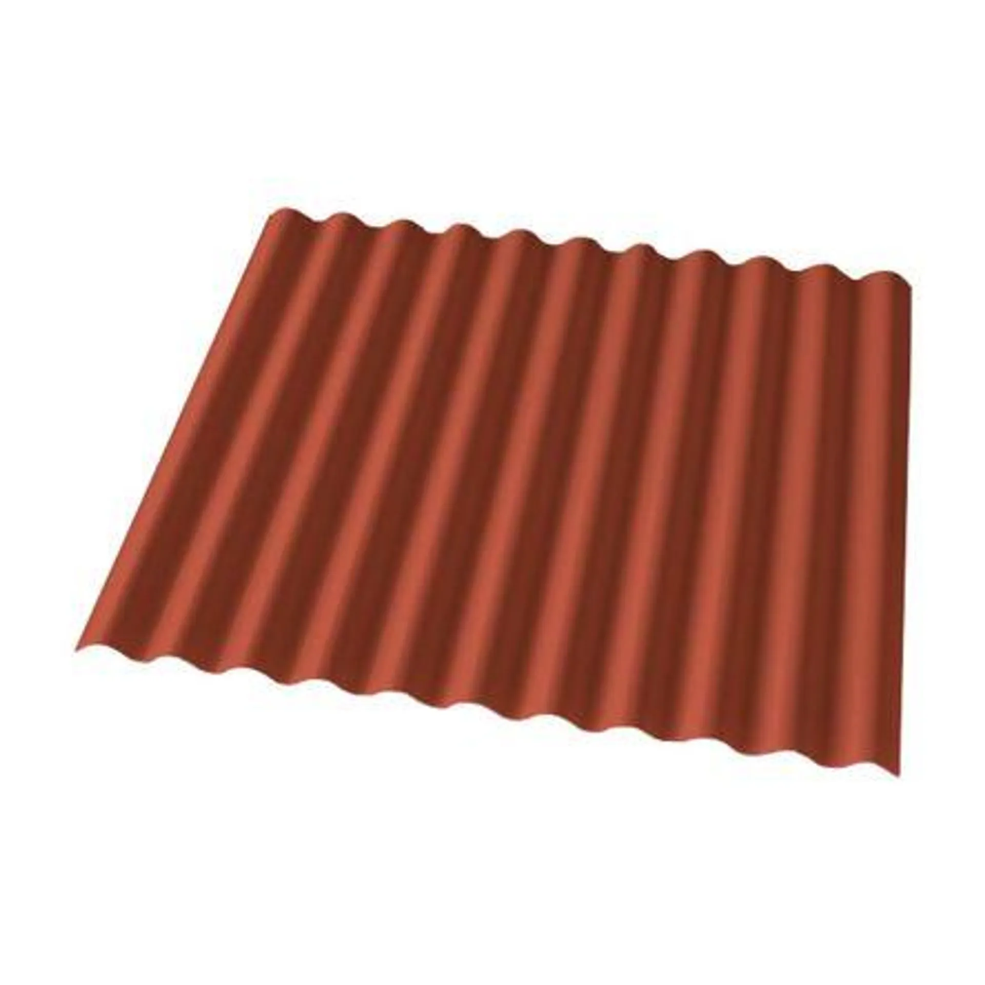 Techo UPVC Ondulado Rojo 1.5mm 3.05x1.10m Werken