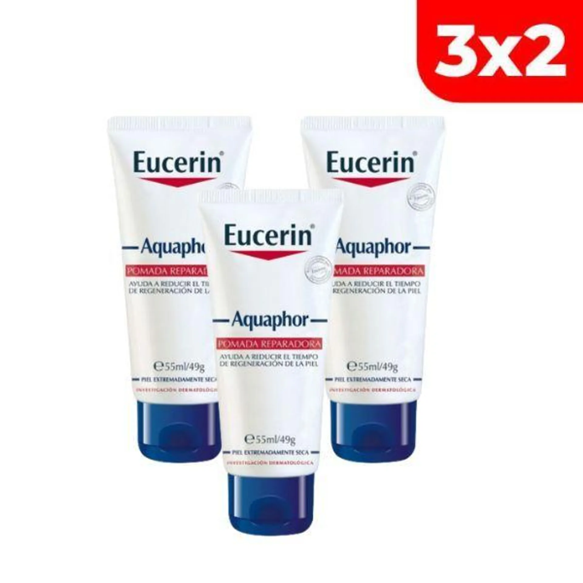 3x2 Eucerin Aquaphor Ungüento Reparador - Tubo 49 G