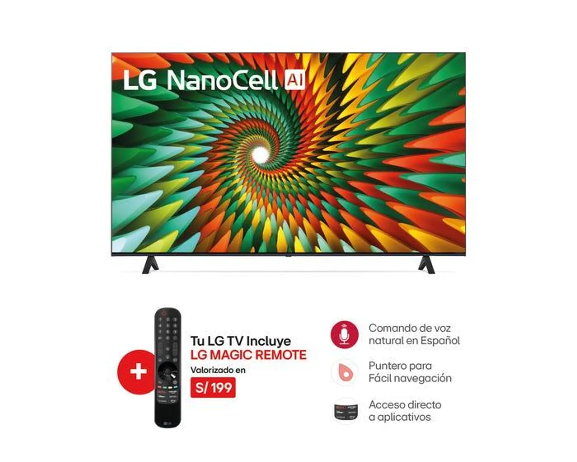 Televisor LG LED NanoCell 4K ThinQ AI Smart 86" 86NANO77SRAZ