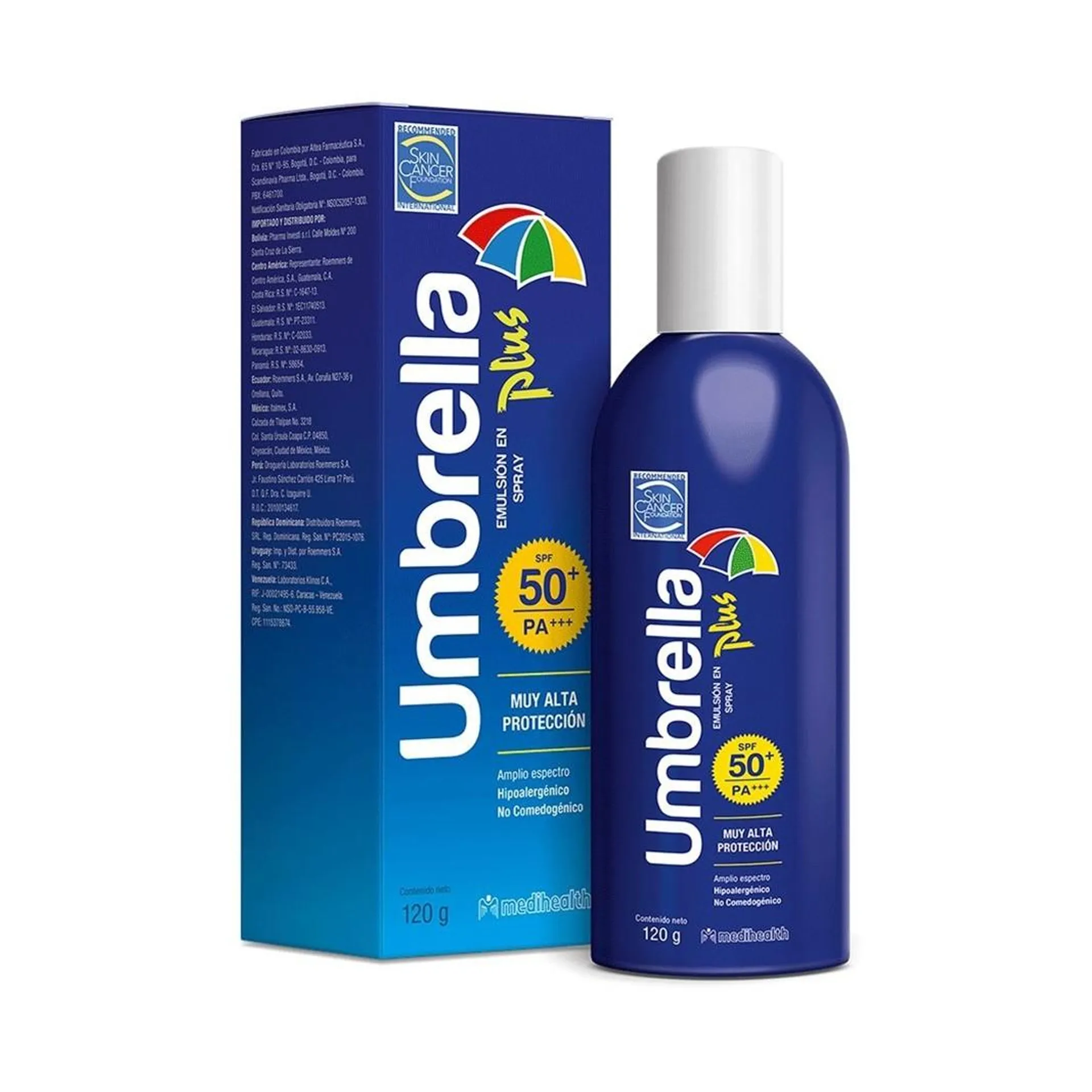 Umbrella Plus Protector Solar SPF50 Emulsión en Spray x 120 g