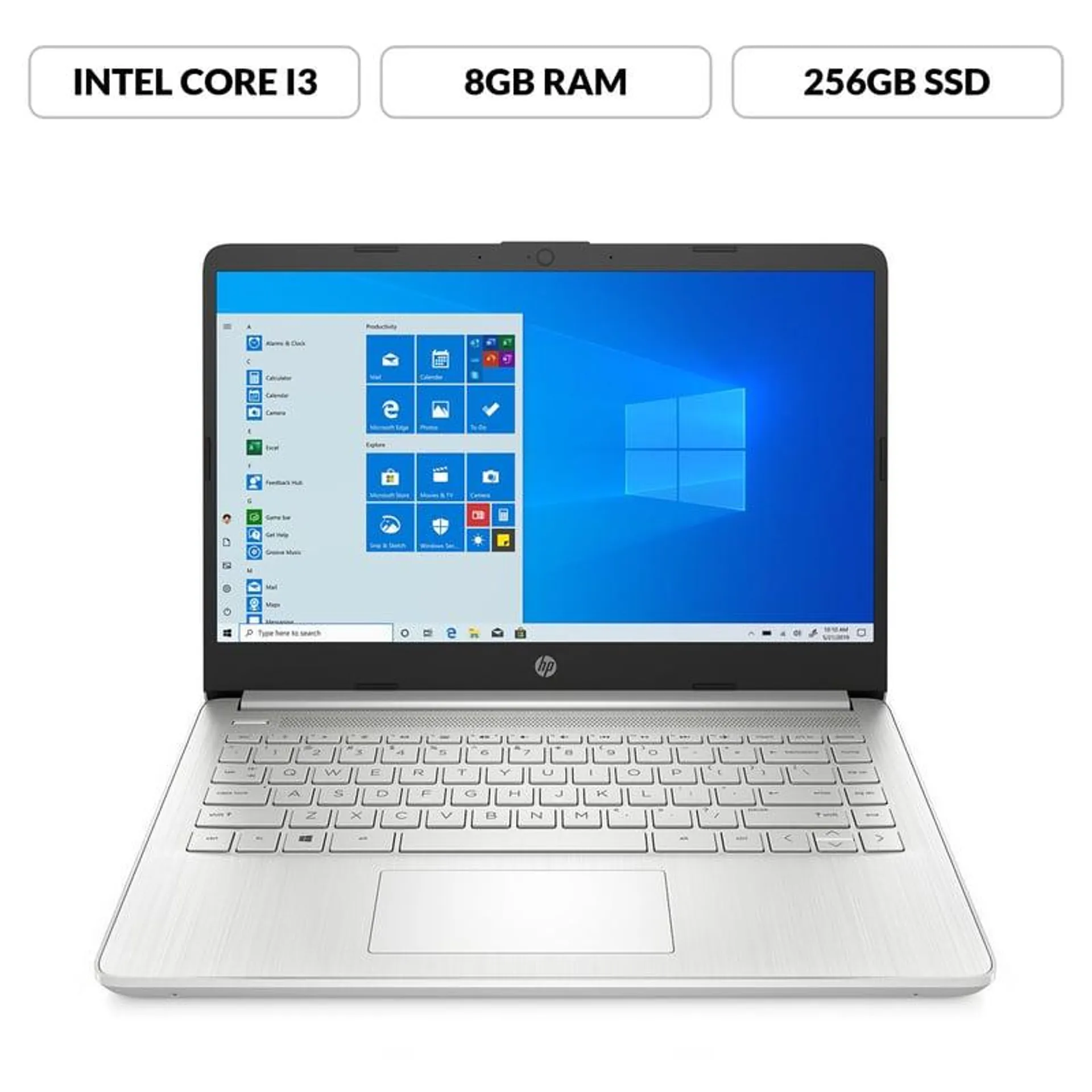 Laptop Hp Intel Core I3 8GB 256GB SSD 12va Gen 14" 14-dq5009la