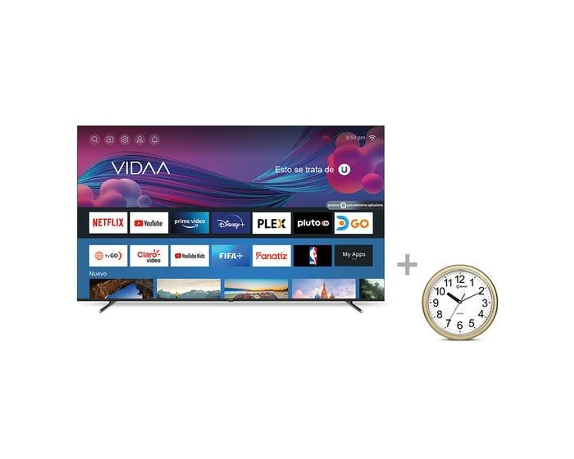 Televisor Miray LED 4K UHD Smart 85" MK85-E204 + Reloj de pared Miray RMP-89D