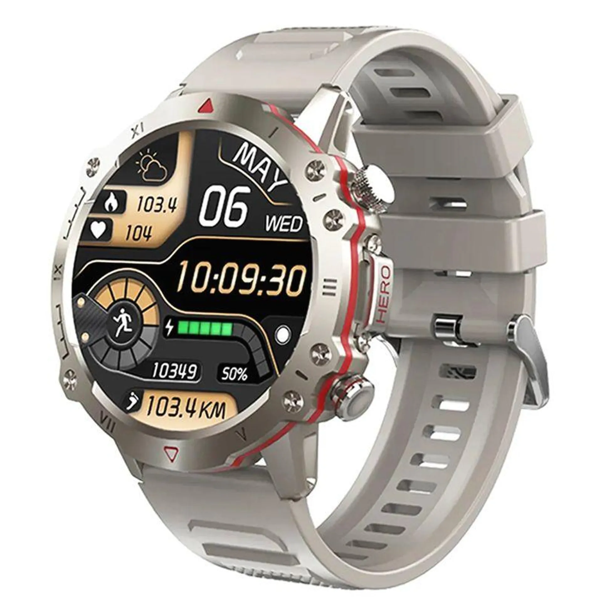 Toumi GT-D reloj inteligente militar de tres defensasIP68 1,39 pulgada