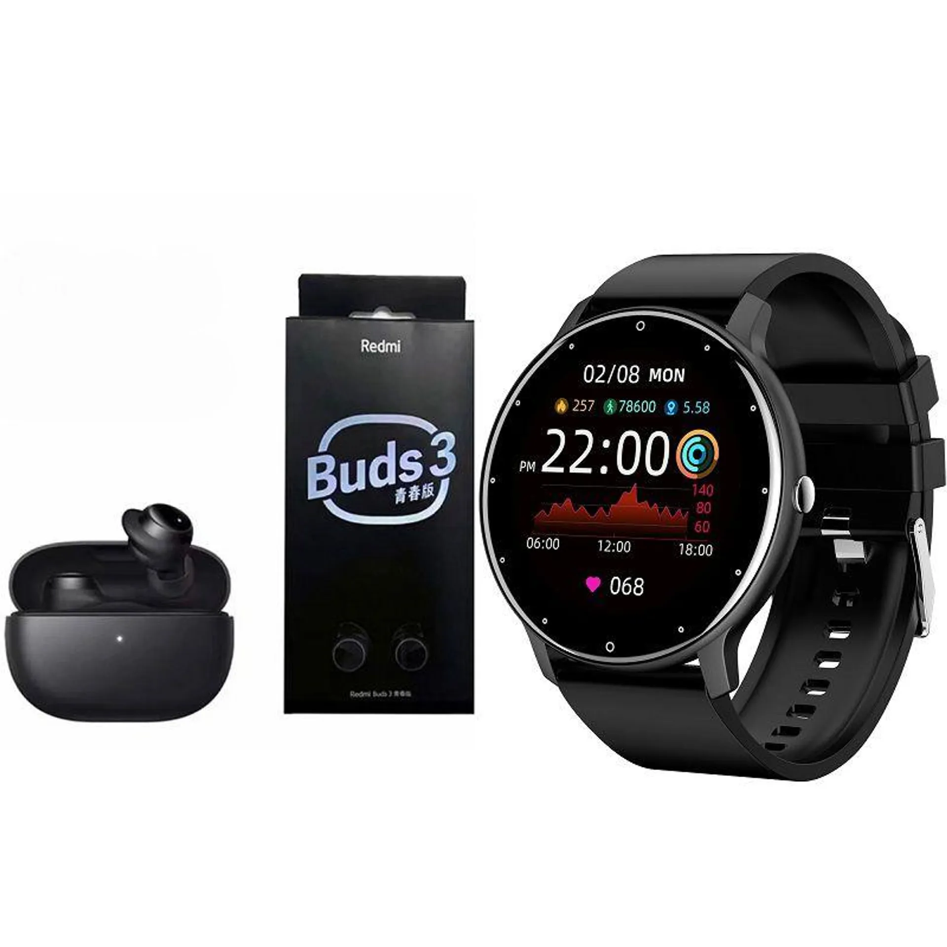 ZL02D Smartwatch+XIAOMI RedMi Buds3Lite Auriculares Bluetooth