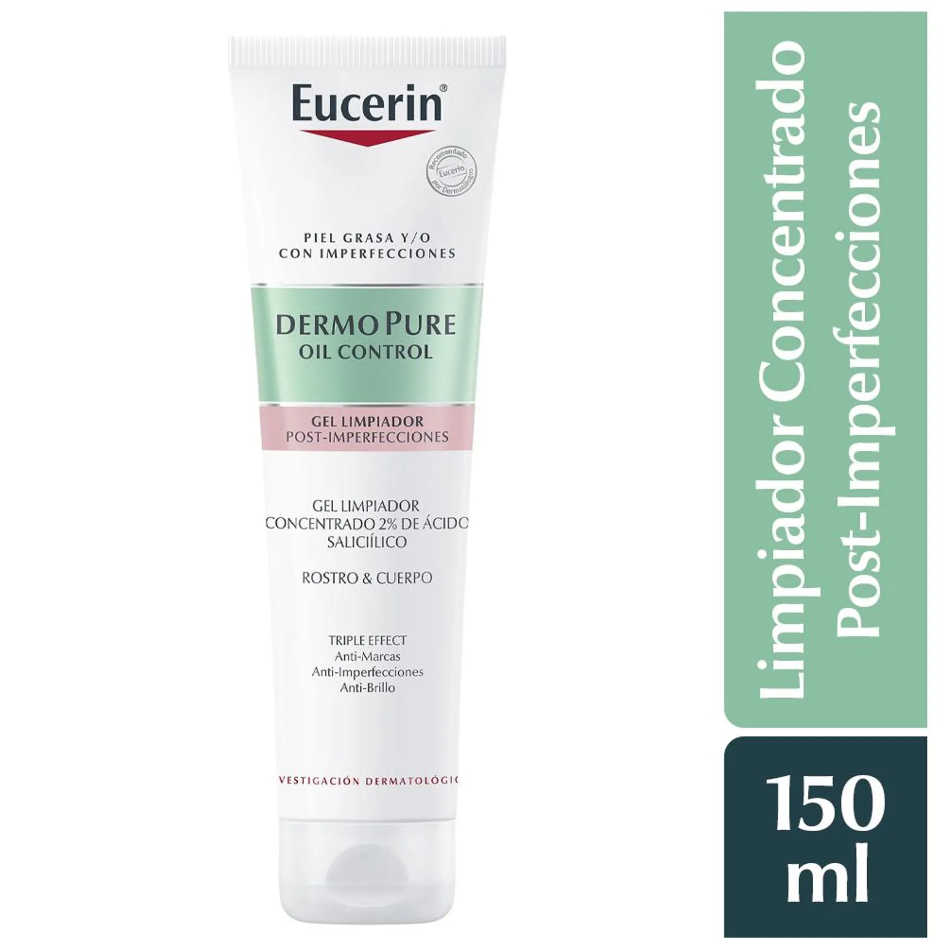 Eucerin DermoPure Oil Control Triple Effect Gel Limpiador Concentrado x 150 ml