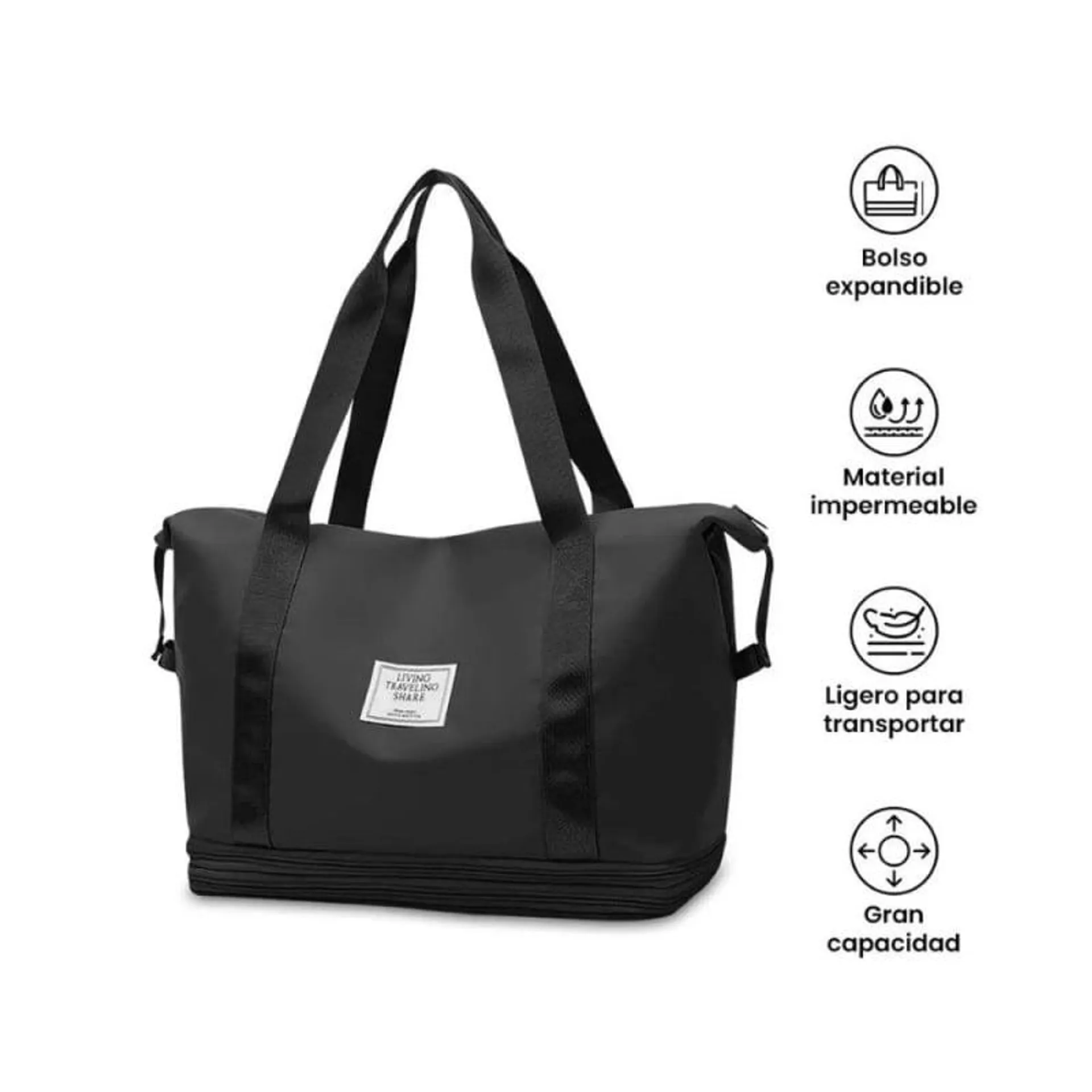 Bolso Maleta de Viaje y Entrenamiento Cartera Expandible