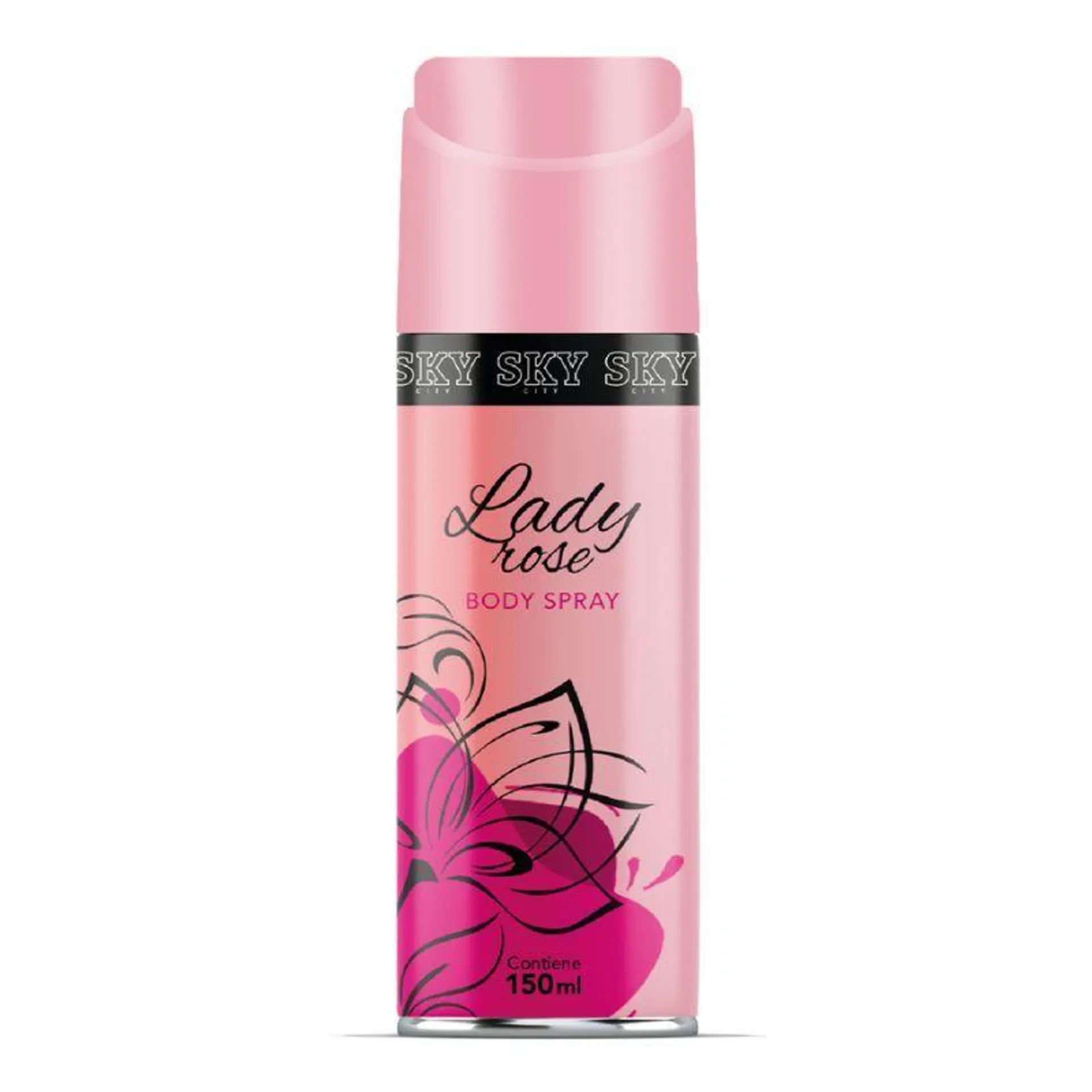 Sky City Body Spray Lady Rose - Frasco 150 Ml