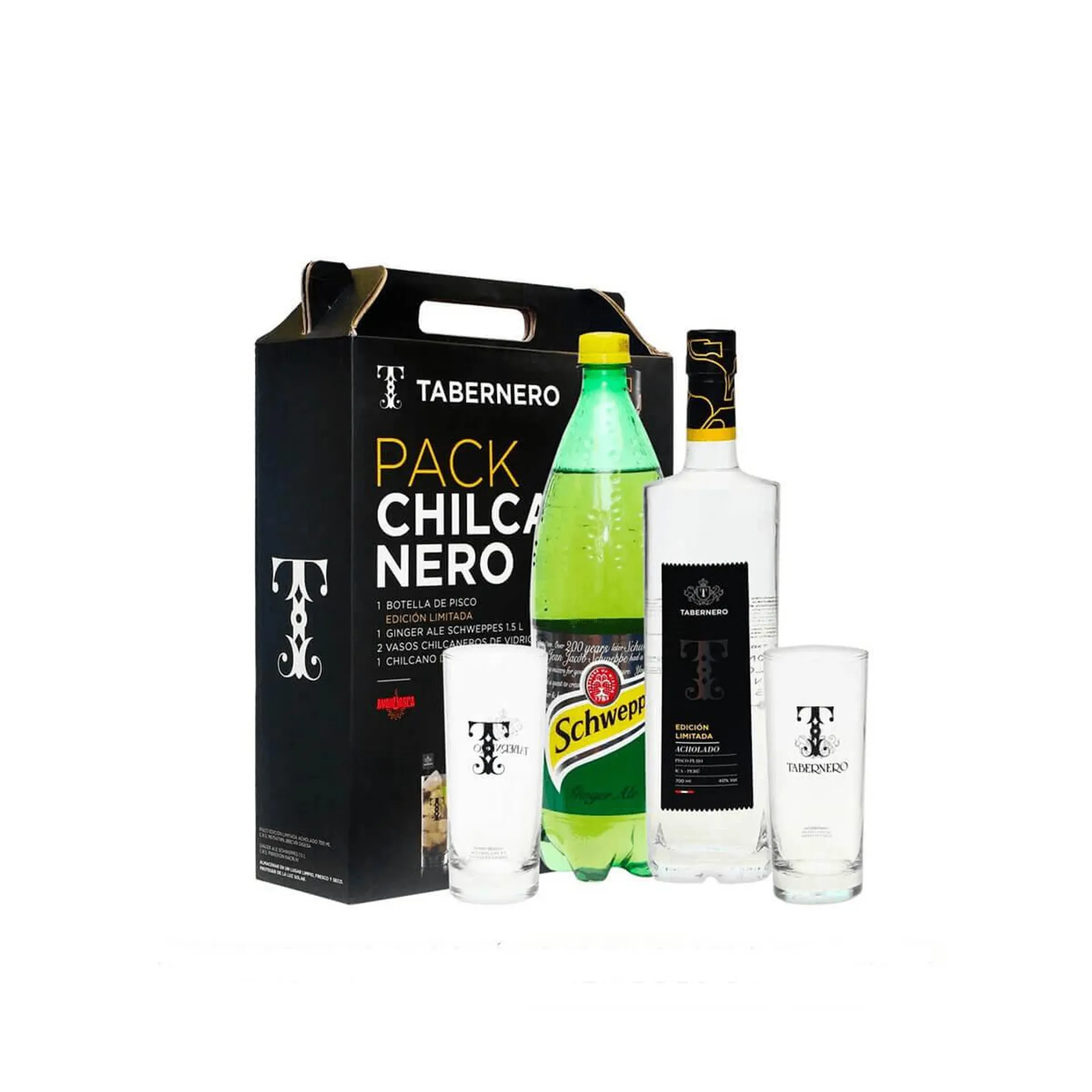 PACK CHILCANERO PISCO TABERNERO EDICION LIMITADA ACHOLADO 750ML