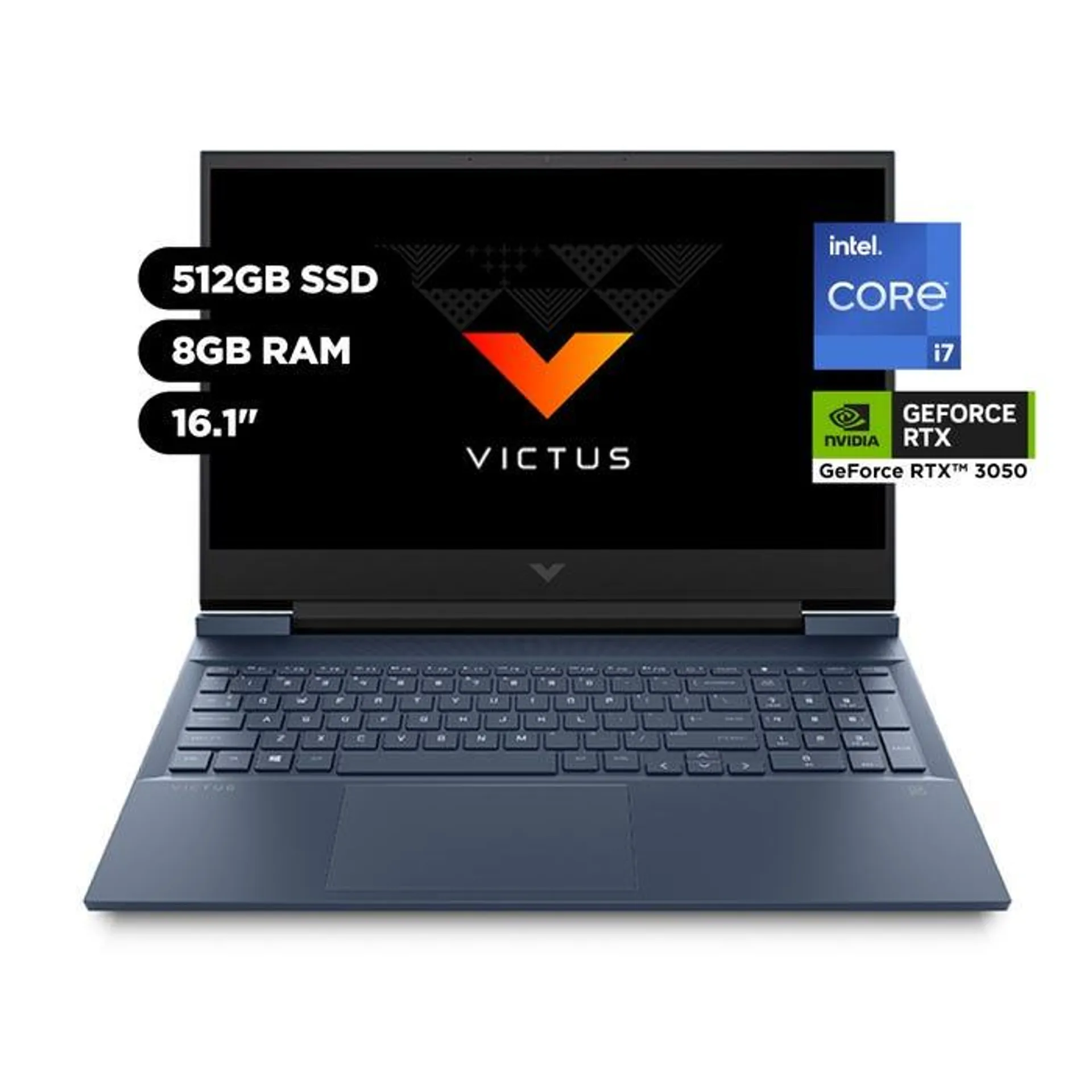 Laptop Gamer HP Victus 16.1" Windows 11 Intel Core i7 8GB 512GB NVIDIA RTX 3050 16-D0523LA