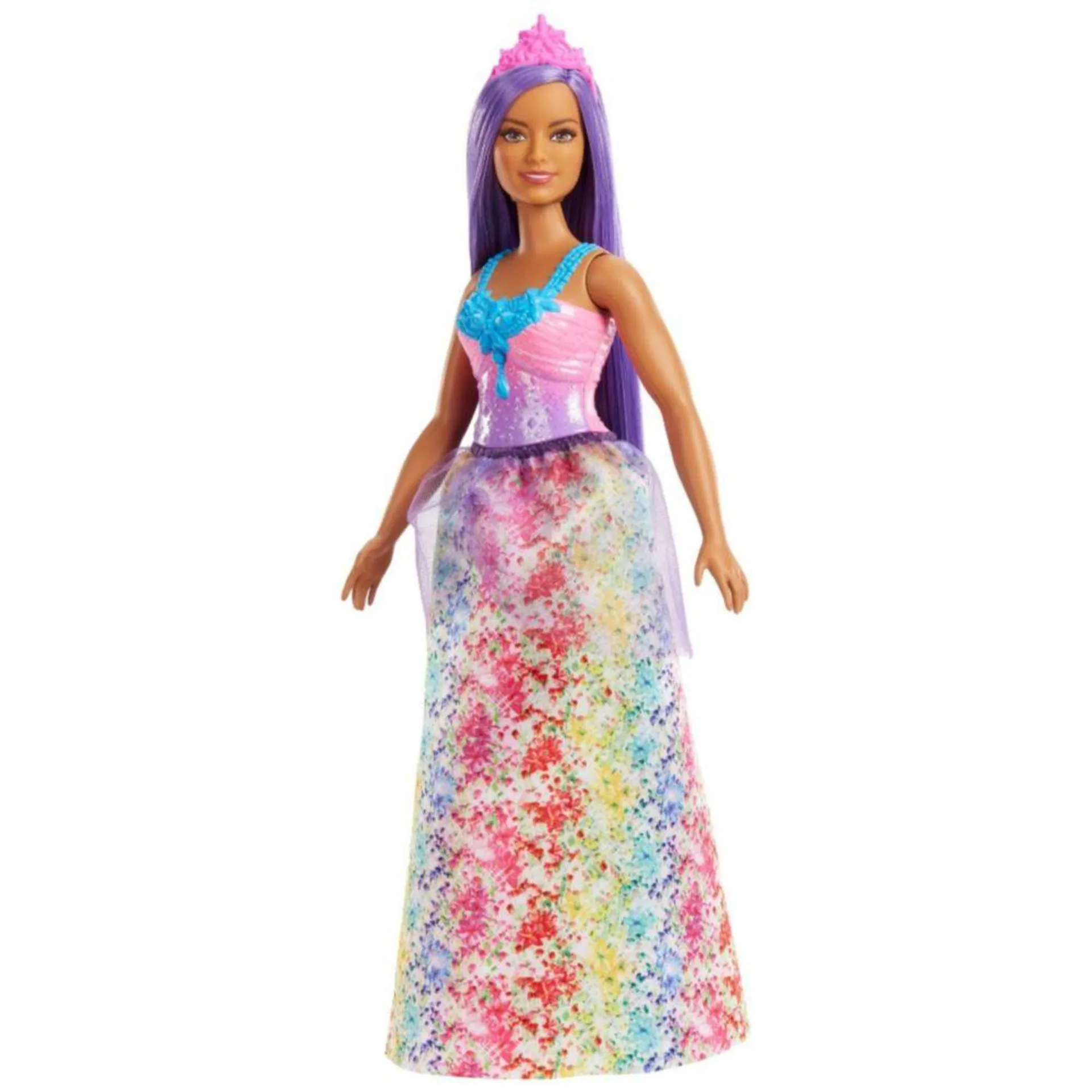 Muñeca Barbie Princesa Cabello Morado Hgr13