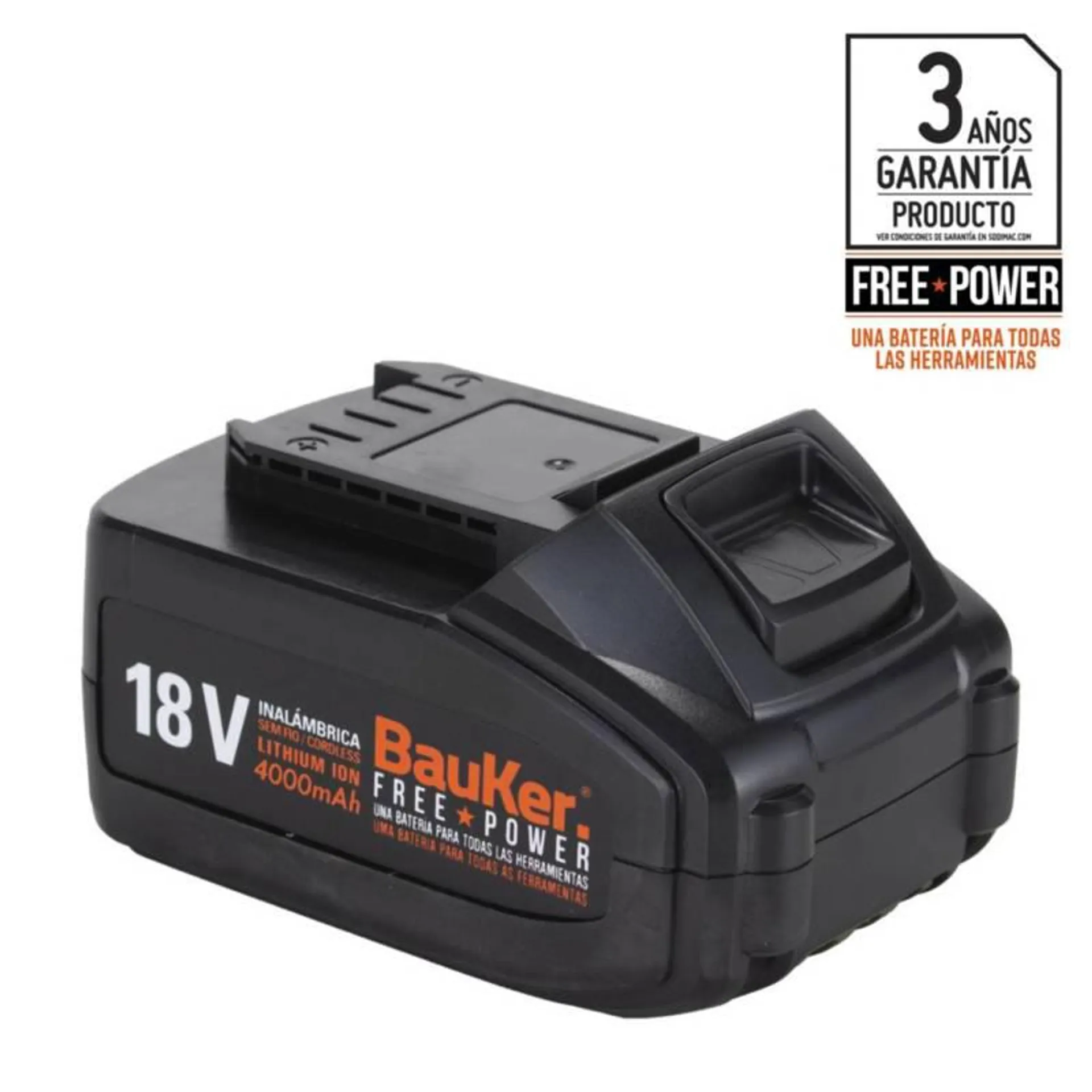 Batería Recargable 18V 4.0Ah Bauker