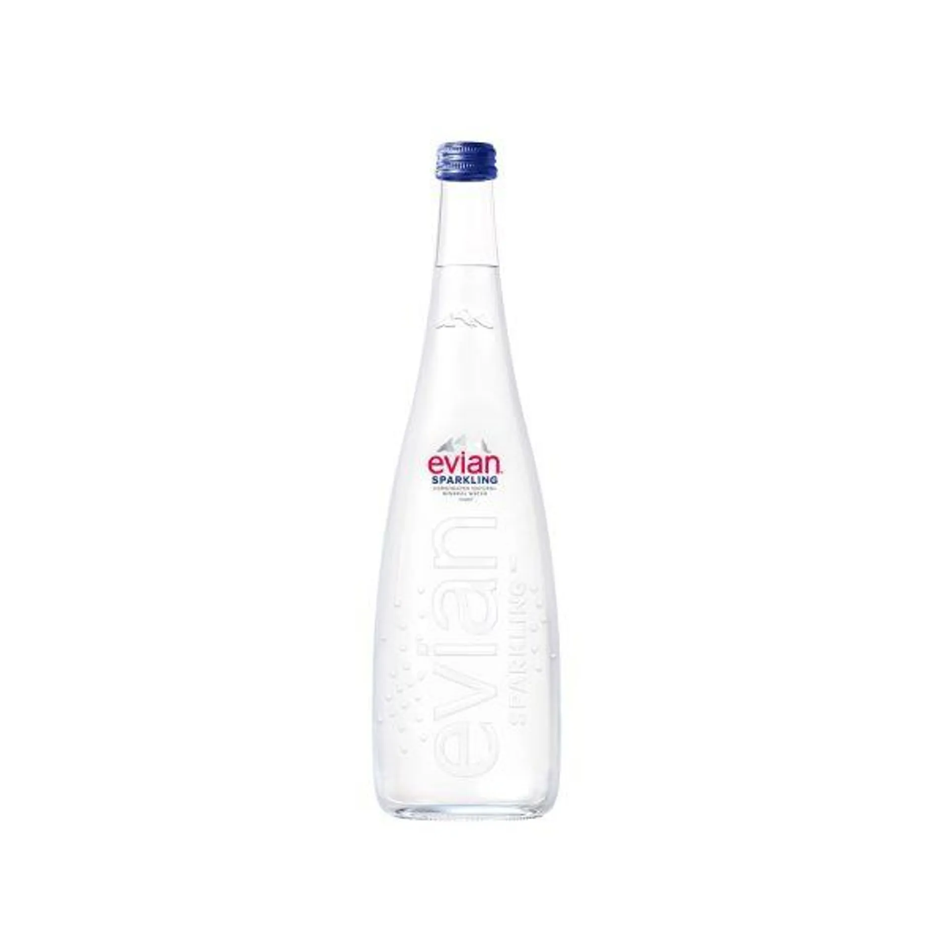 Agua Mineral Evian con Gas Sparkling 750 ML.