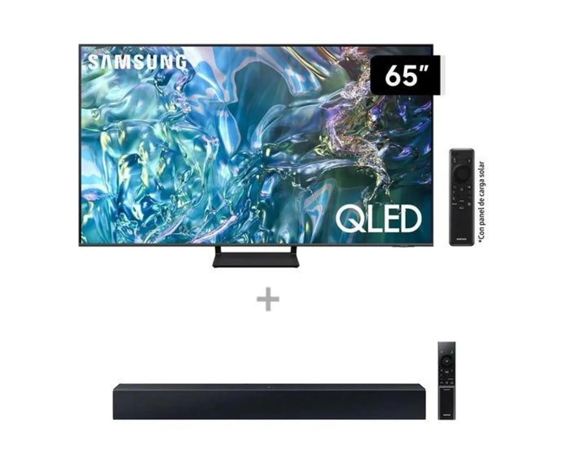 Televisor Samsung Smart TV 65" 4K QLED QN65Q65DAGXPE + Soundbar Samsung Bluetooth 2.0Ch HW-C400/PE