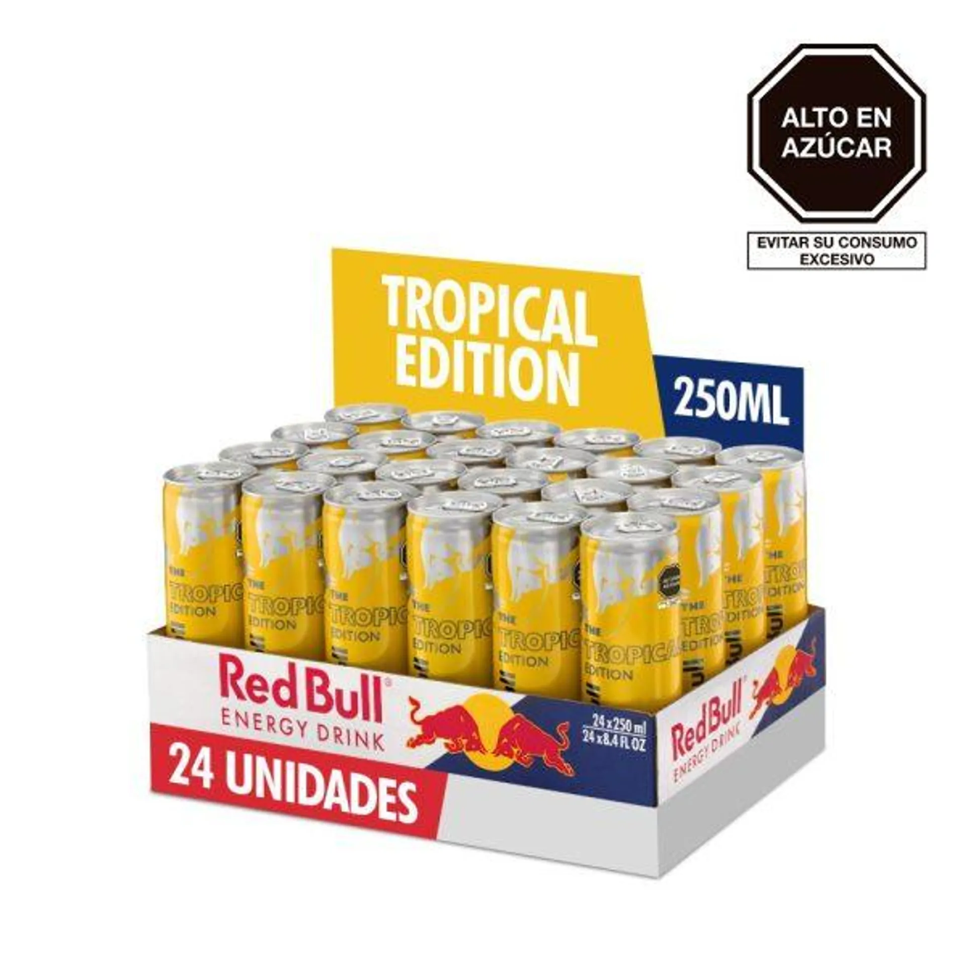 Bebida Energizante Red Bull Tropical Edition caja x 24 unds x 250ml