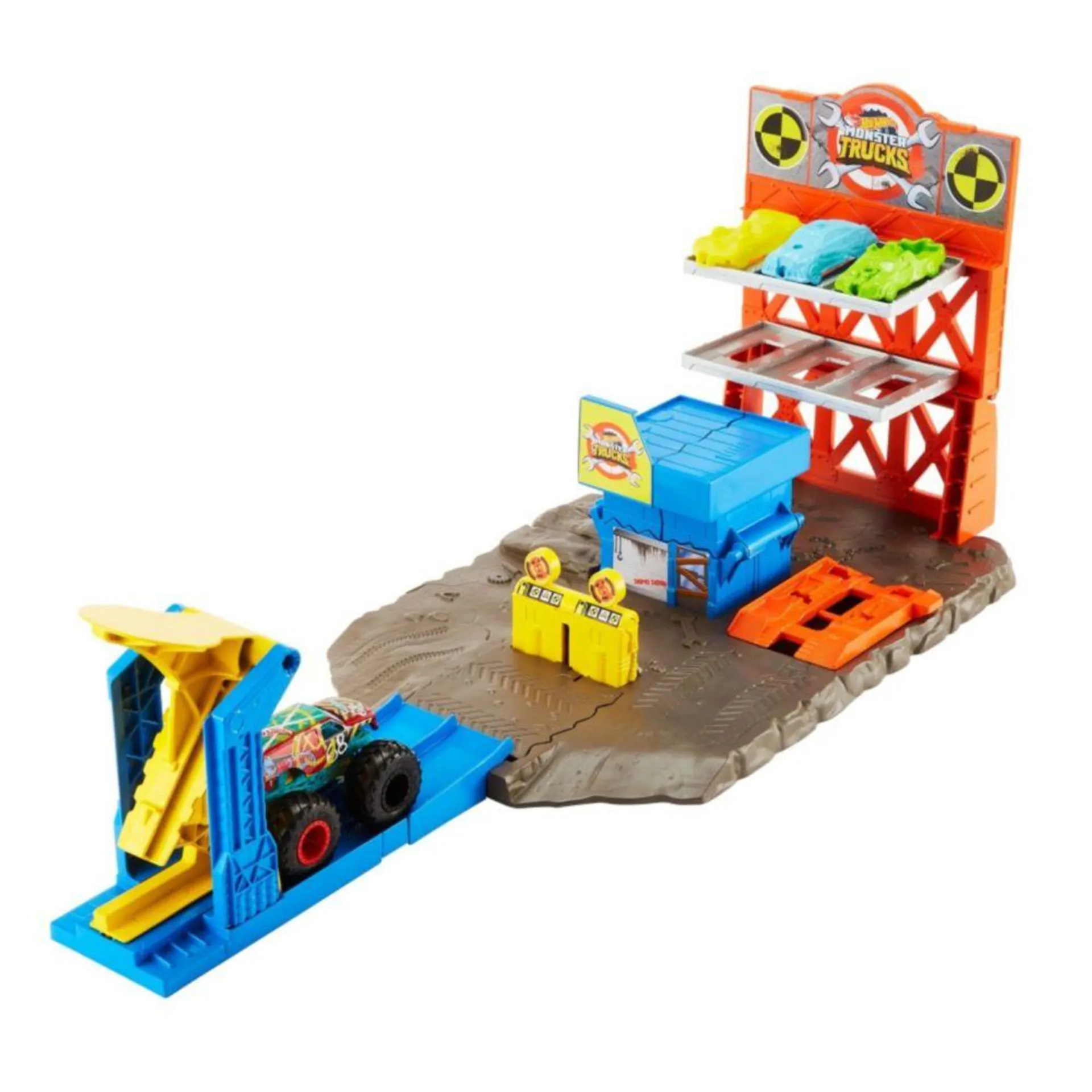 Carro Hotwheels Set De Juego Monster Truck Estacion Explosivahfb12