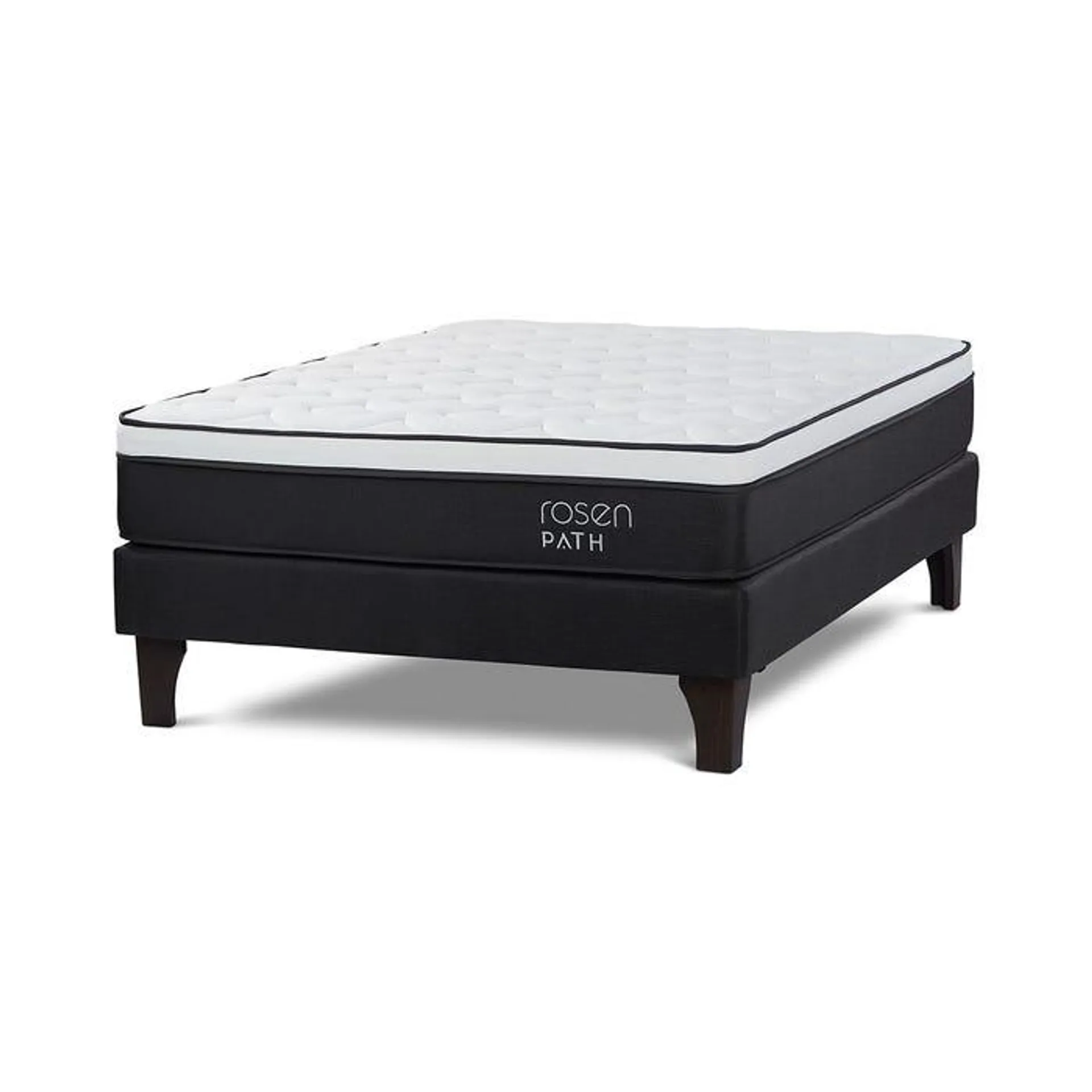 Cama Europea Path Black 2 Plazas 135 x 190 cm