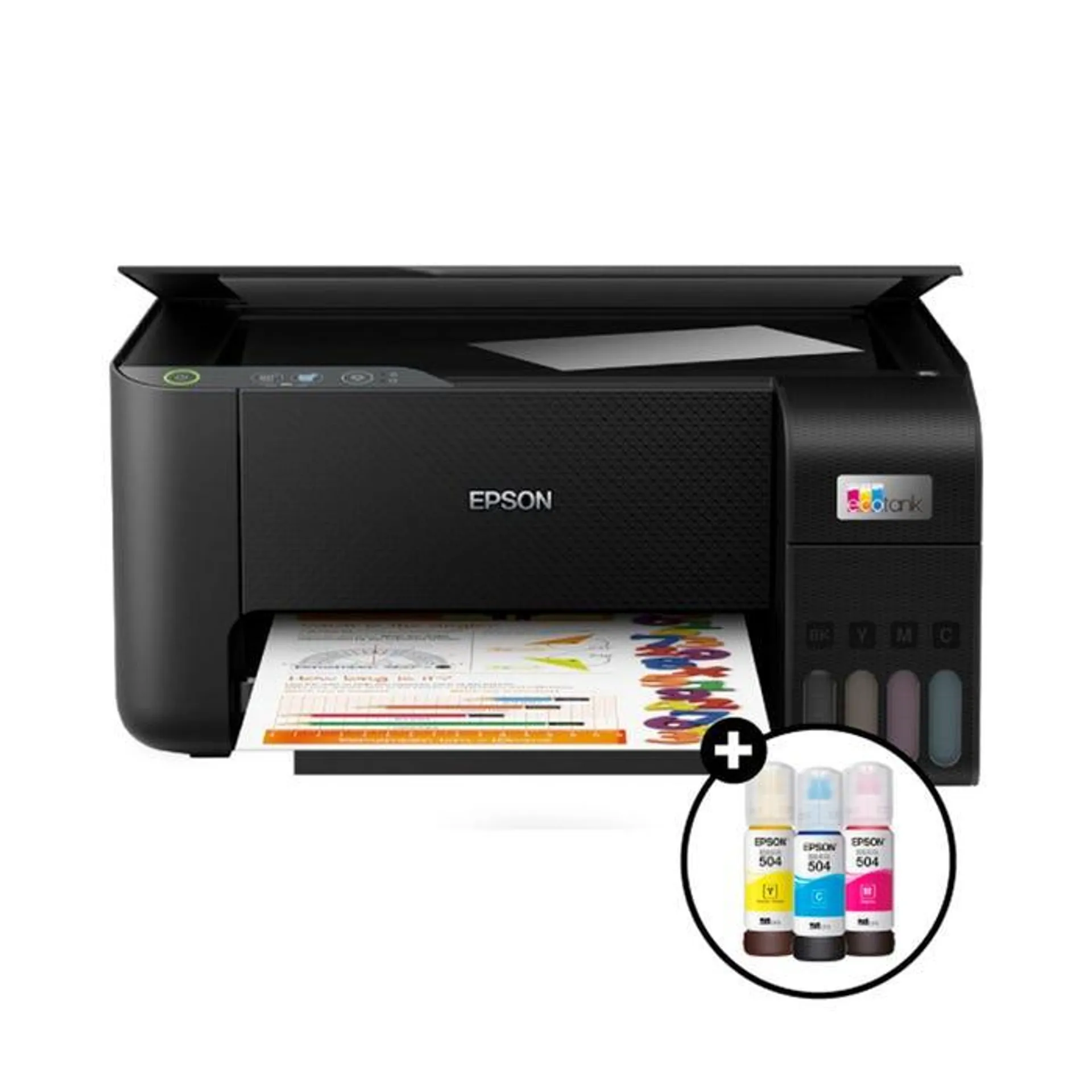 Impresora Multifuncional Epson L3210 Tinta Continua USB C11CJ68301 Negro