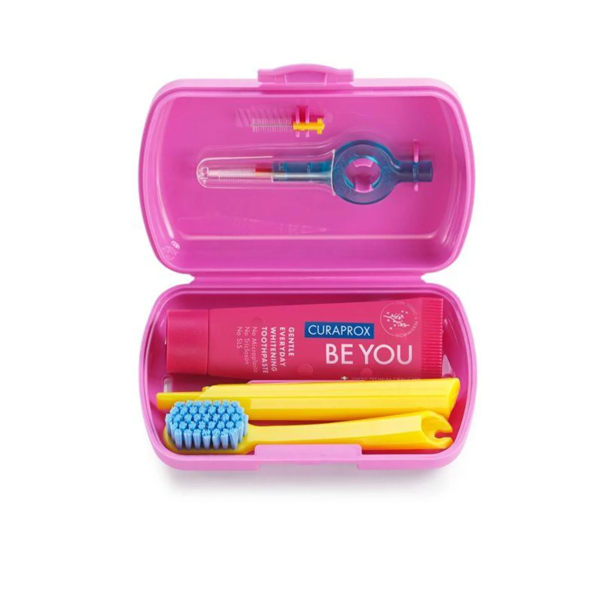 Curaprox Travel Set Color Rosa - Pack 4 und