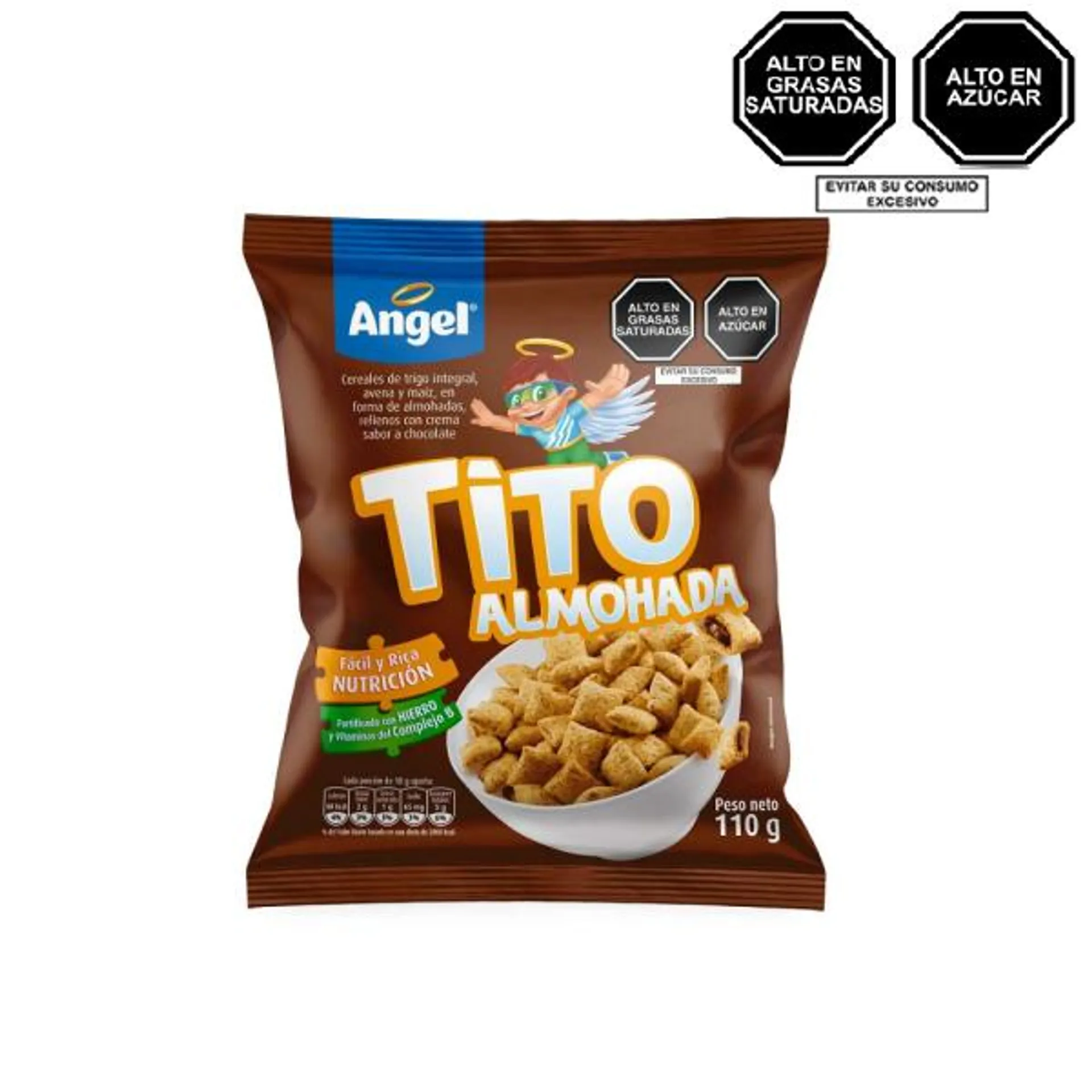 Cereal Angel Relleno Almohada Sabor Chocolate 110gr