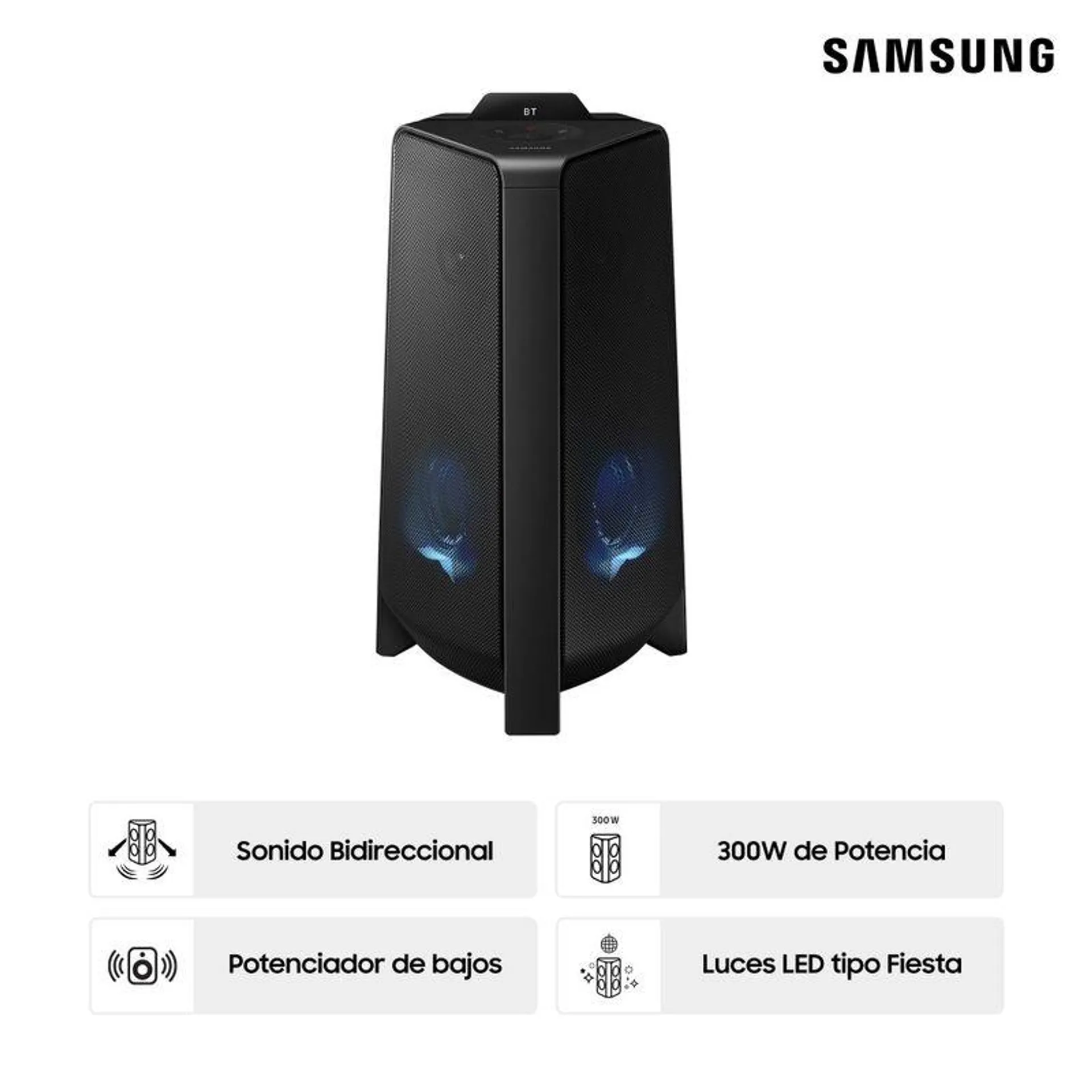 Samsung Torre de Sonido Bluetooth 300W MX-T40/PE