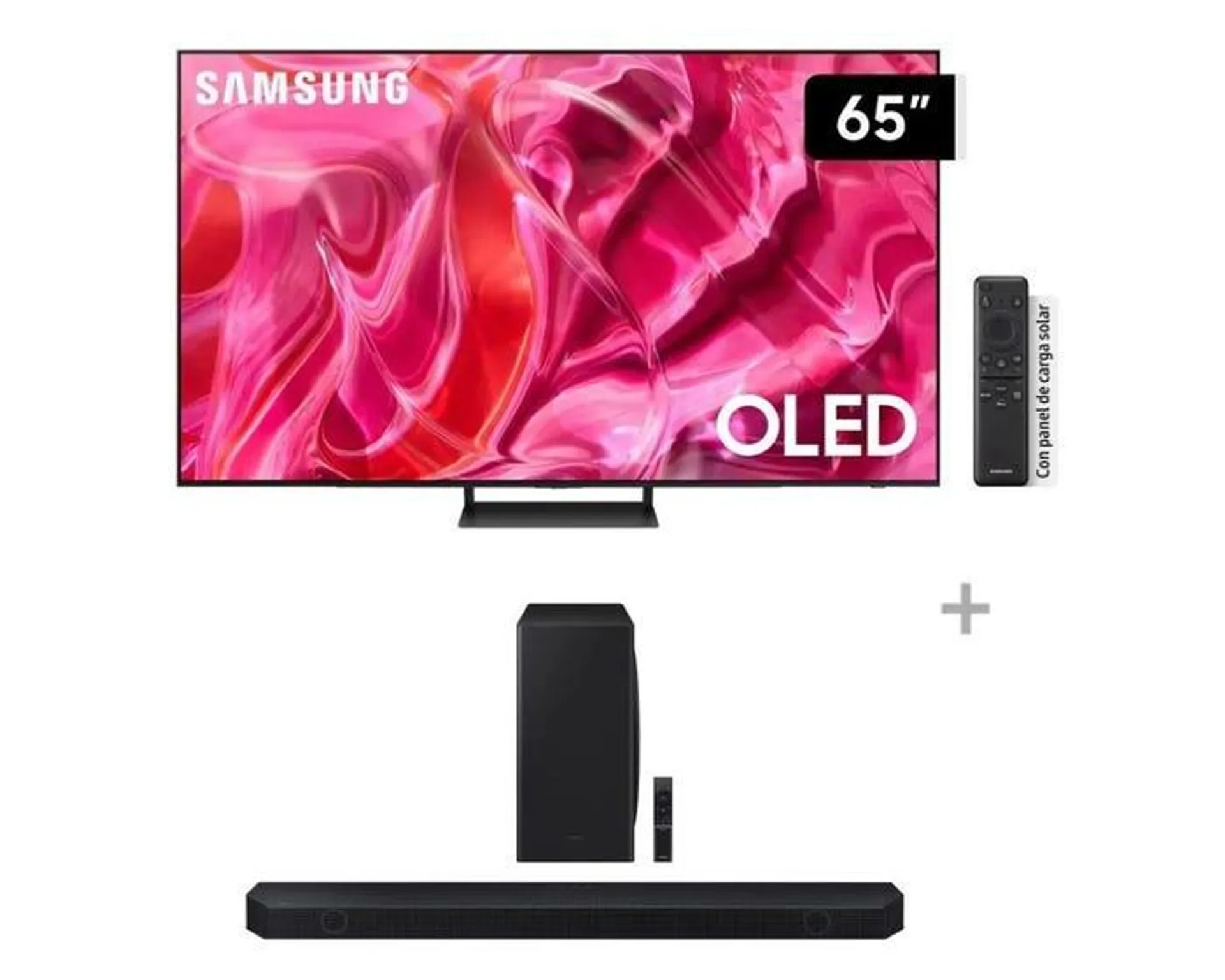 Televisor Samsung Smart TV 65" OLED 4K QN65S90CAGXPE (2023) + Soundbar Samsung Wifi + Bluetooth 5.1.2 CH HW-Q800D (2024)