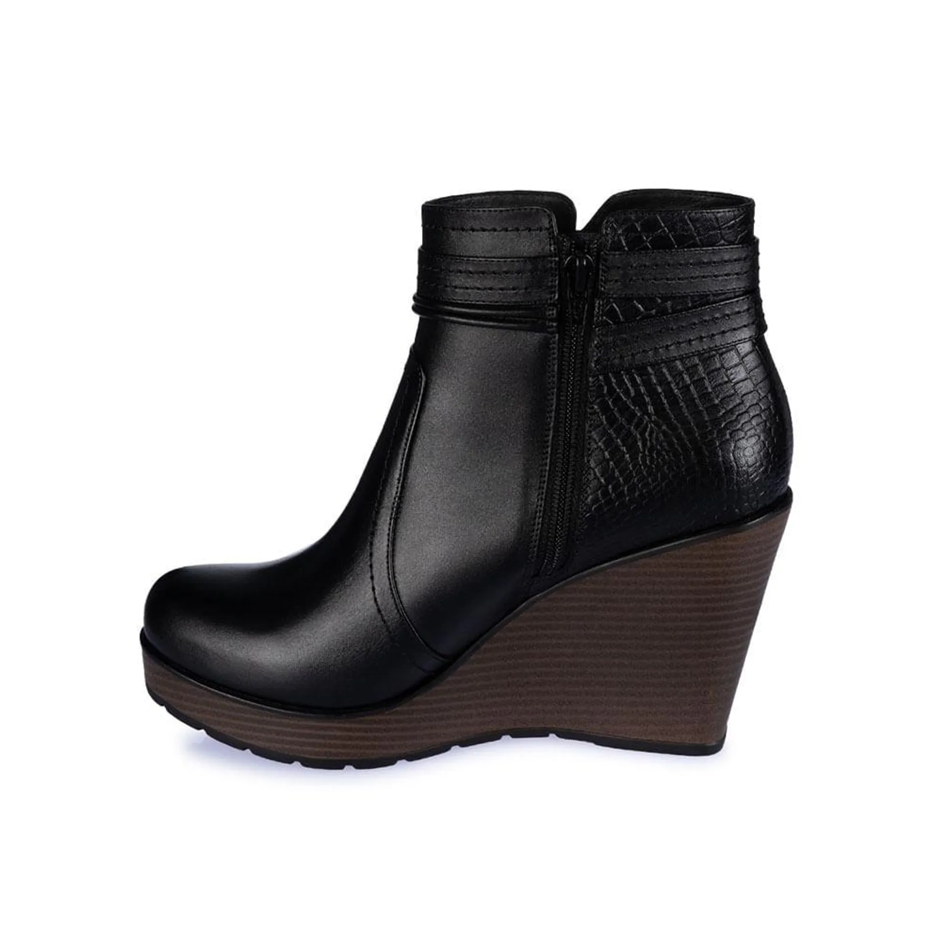 Botin Jodhpur Casual LINDA-2314 Negro Viale Cuero