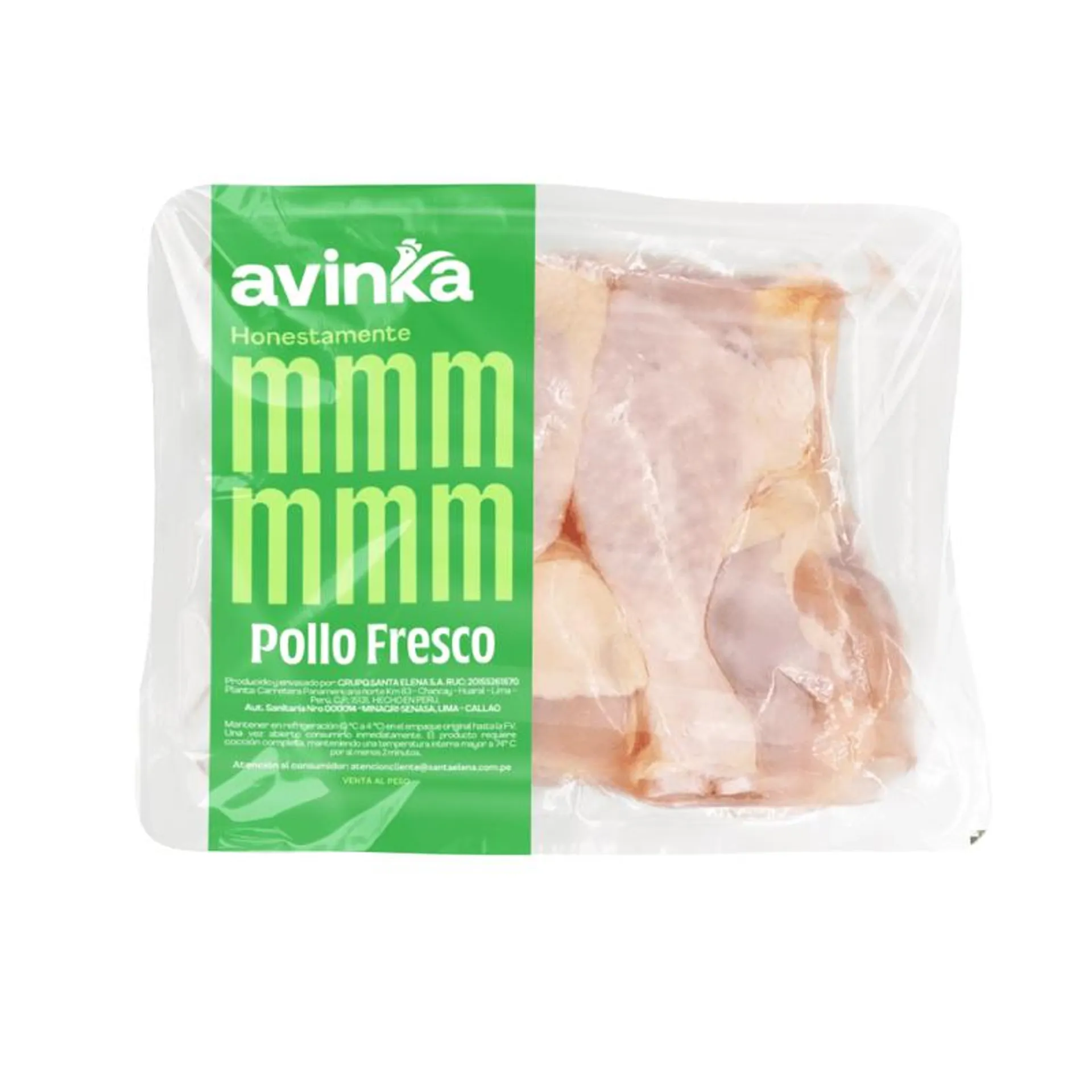 Pierna de pollo termoformado de 450 a 550gr