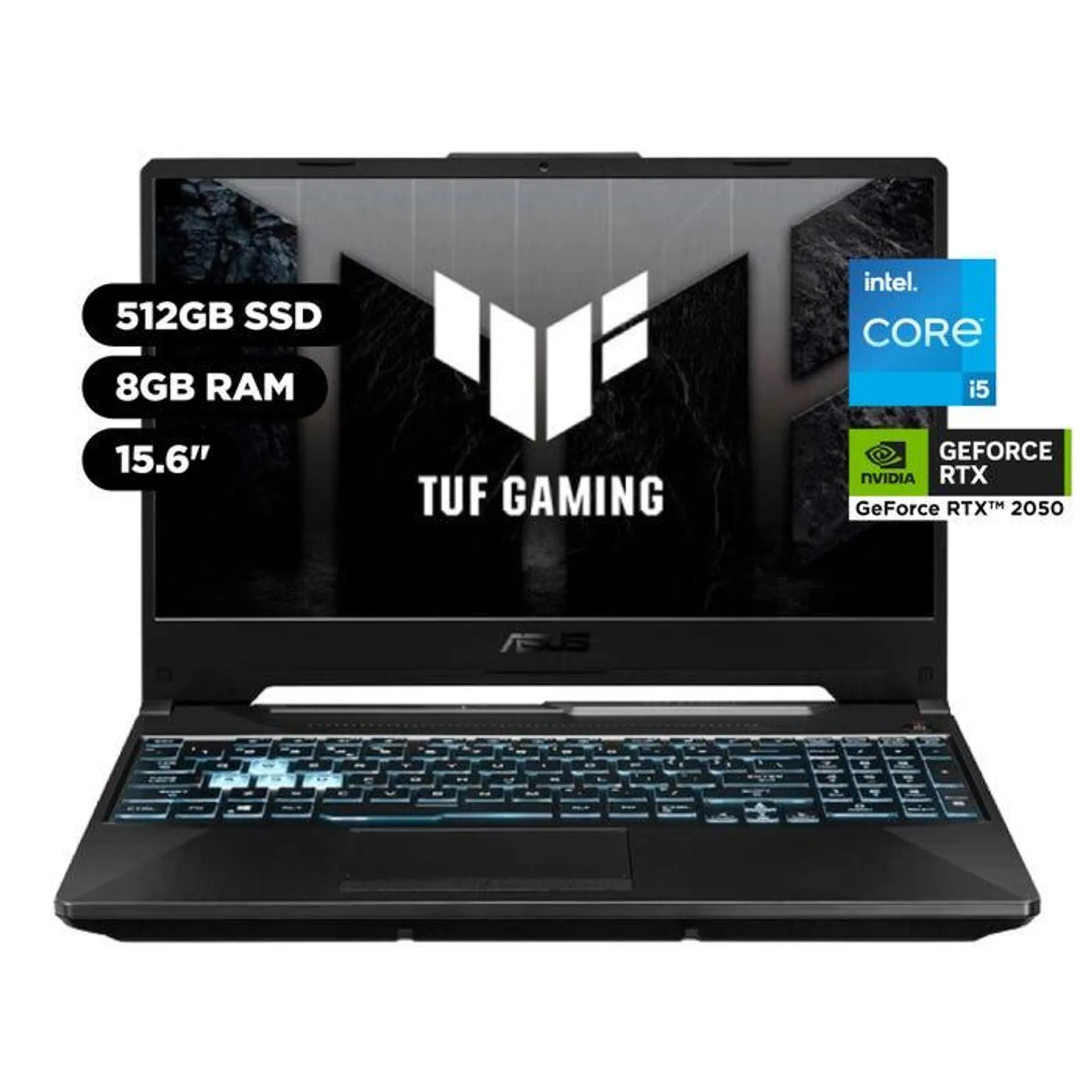 Laptop Gamer Asus TUF Gaming F15 15.6" Intel Core i5 11a Gen 8GB 512GB SSD NVIDIA RTX2050