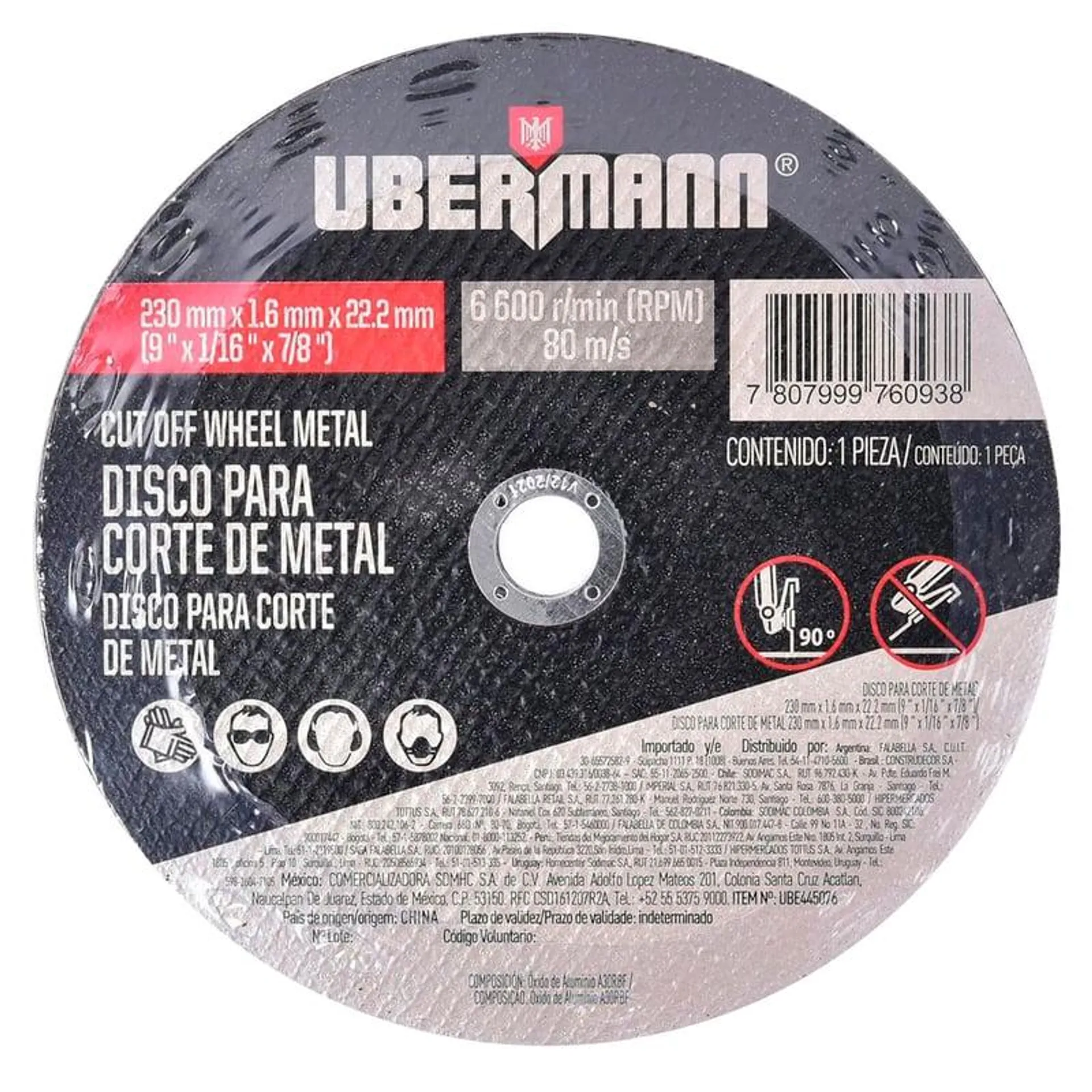 Disco para Corte de Metal 9''