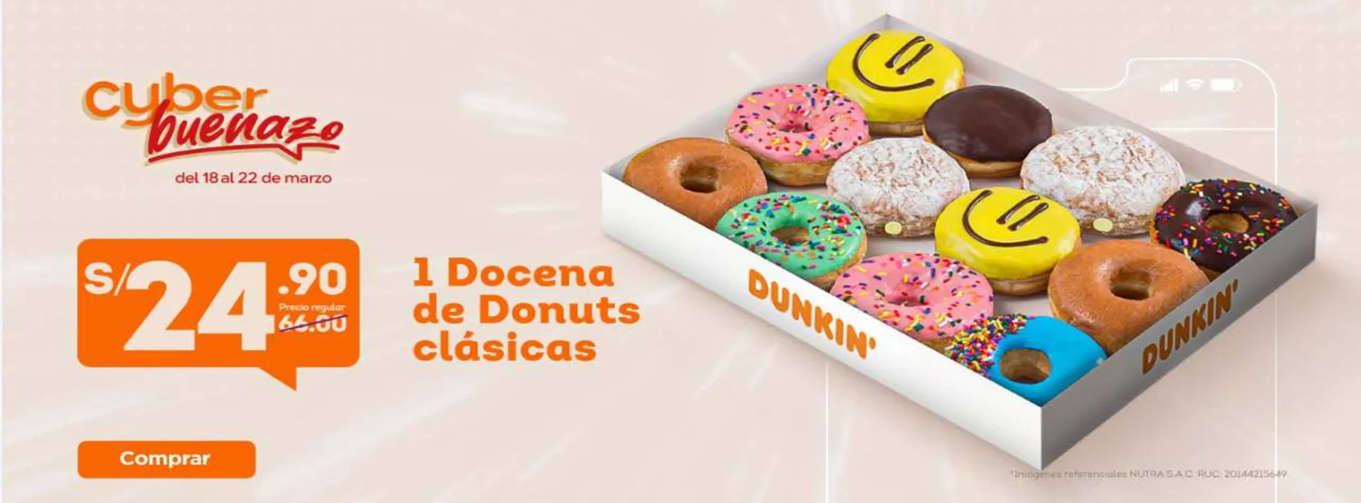 Catalogo de Catálogo Dunkin Donuts 20 de marzo al 22 de marzo 2024 - Pag 
