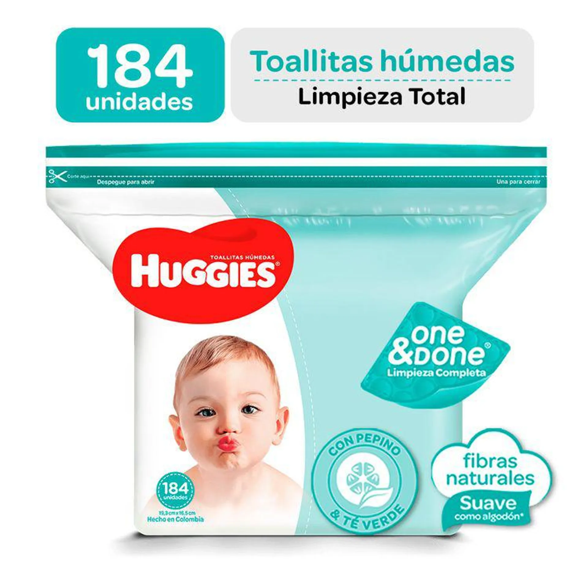 Toallitas Húmedas Huggies One & Done 184un