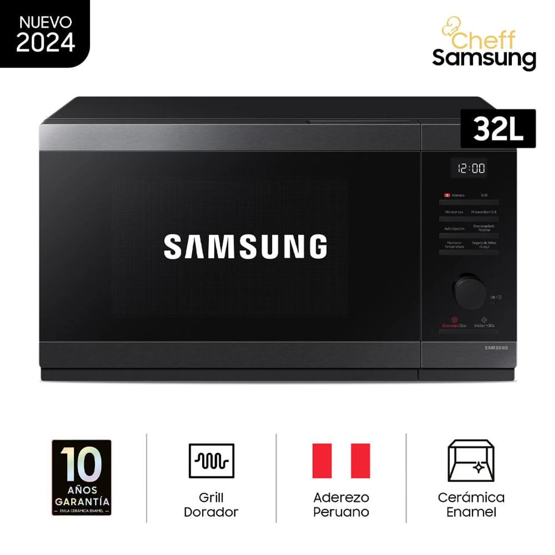 Microondas Digital Samsung Mwo Grill 32 LTS Inox